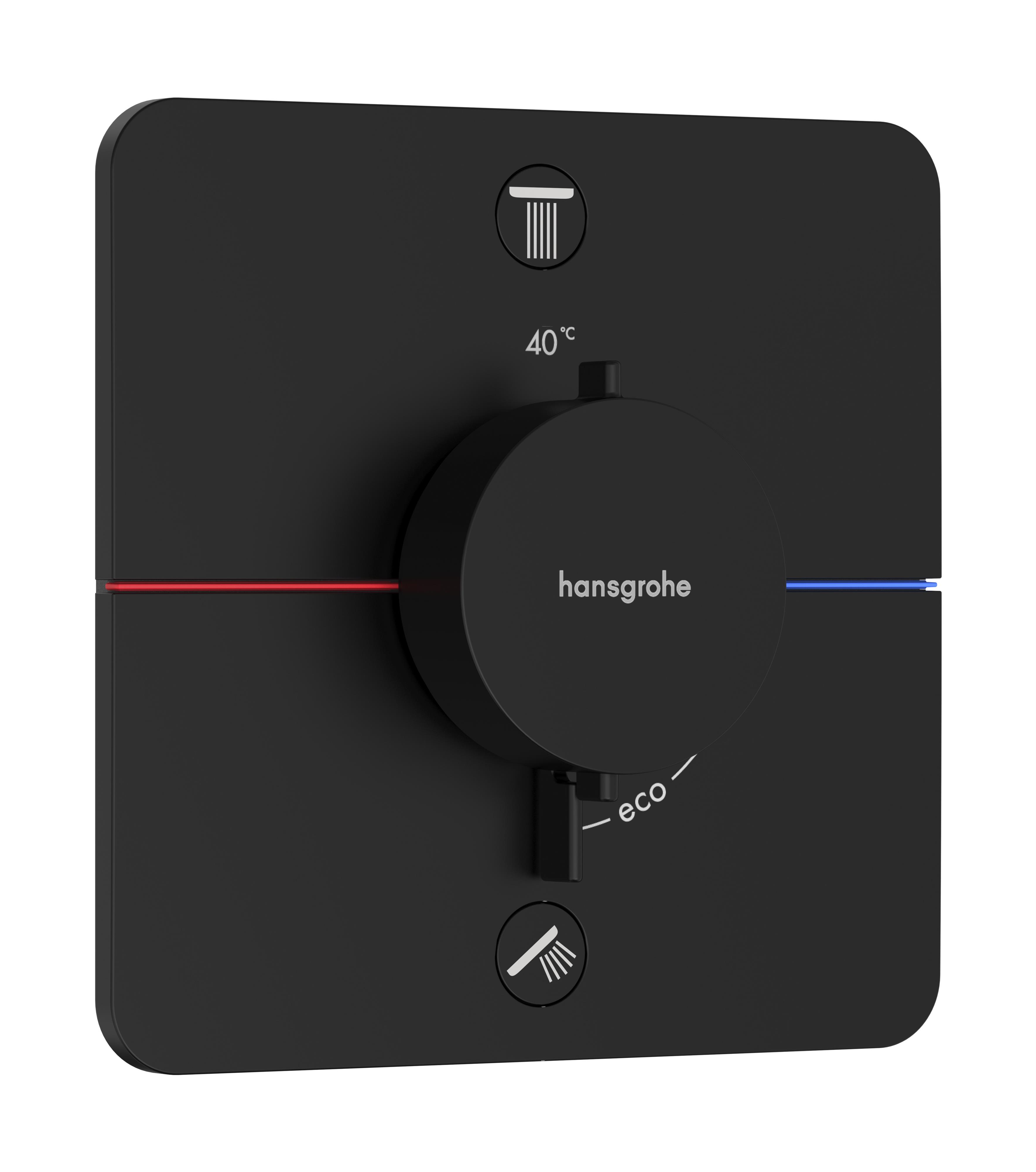 Hansgrohe ShowerSelect Comfort Q bad- en douchekraan inbouw met thermostaat zwart 15586670
