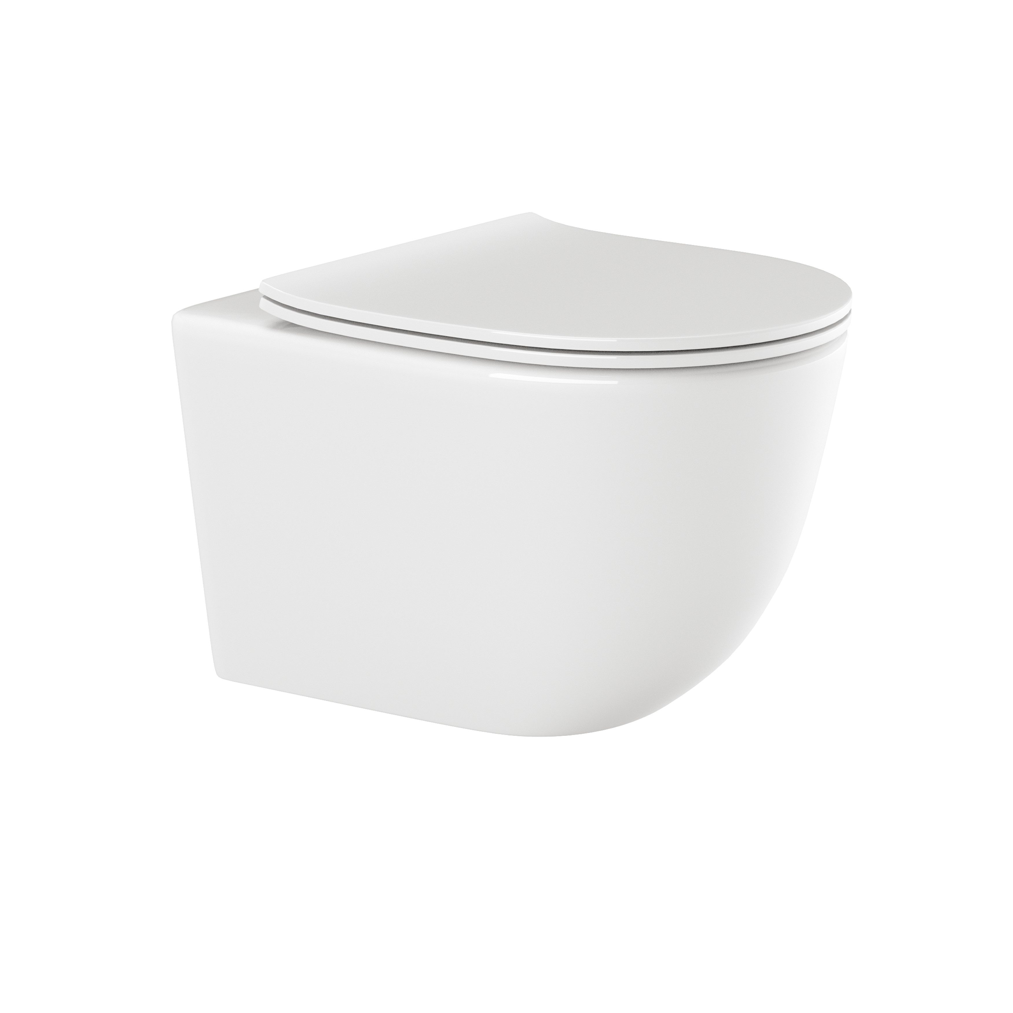 Invena Tinos toiletpot hangend zonder kraag wit CE-91-001-W