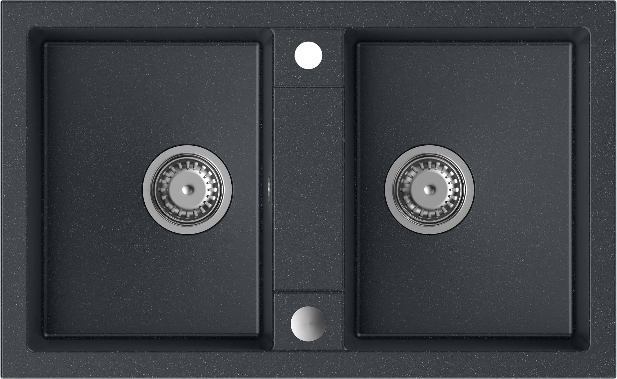 Quadron Denzel graniteq spoelbak 78x48 cm zwart HDQ27848CZK