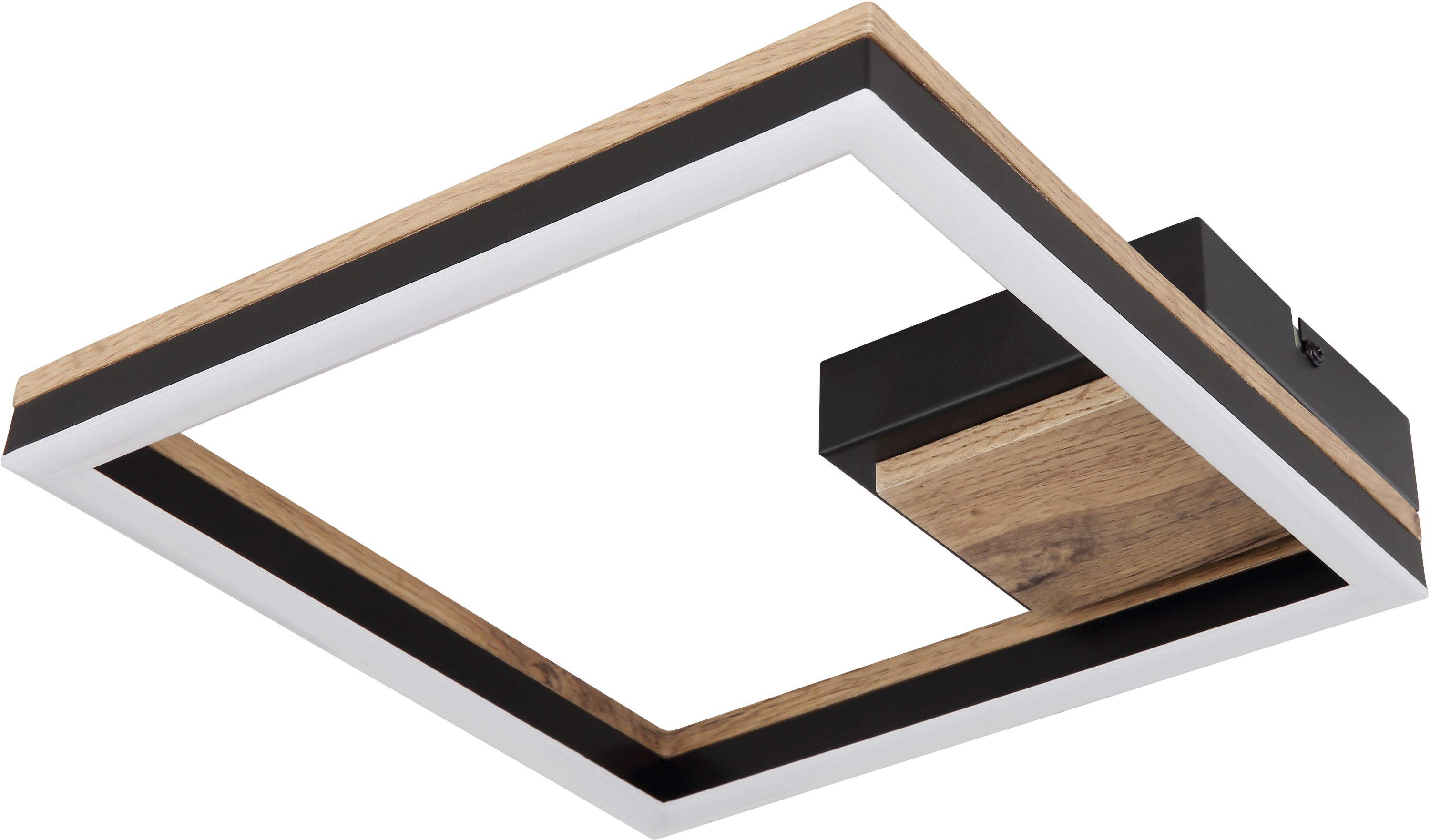 Globo Lighting Beatrix plafondlamp 1x12 W zwart-hout 67297D