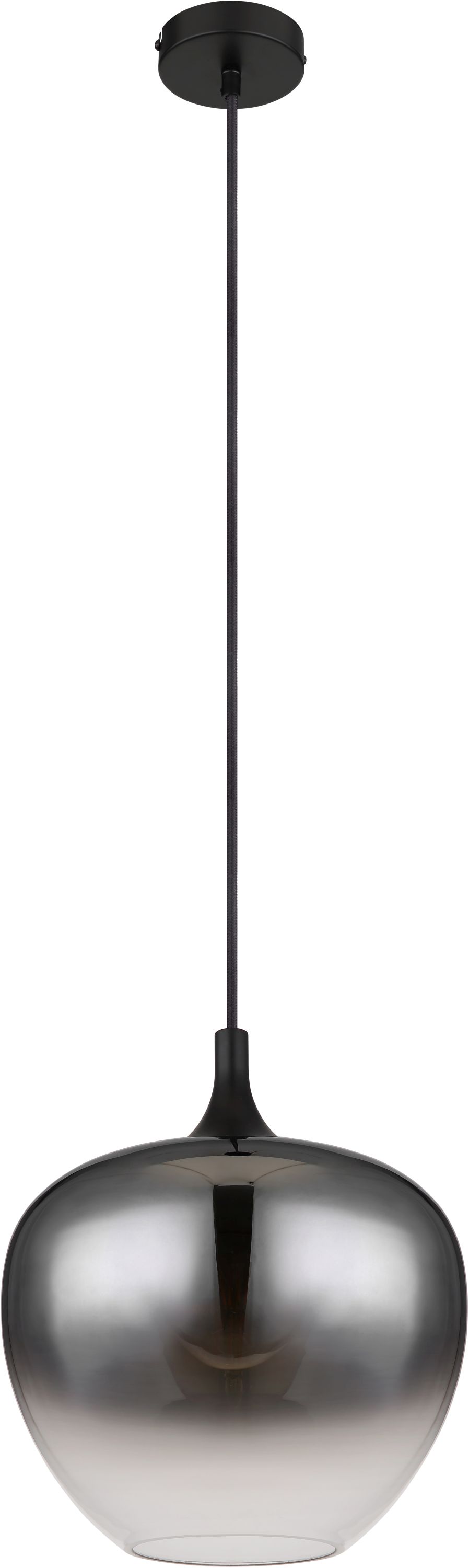 Globo Lighting Maxy hanglamp 1x40 W zwart-bedampt 15548H1