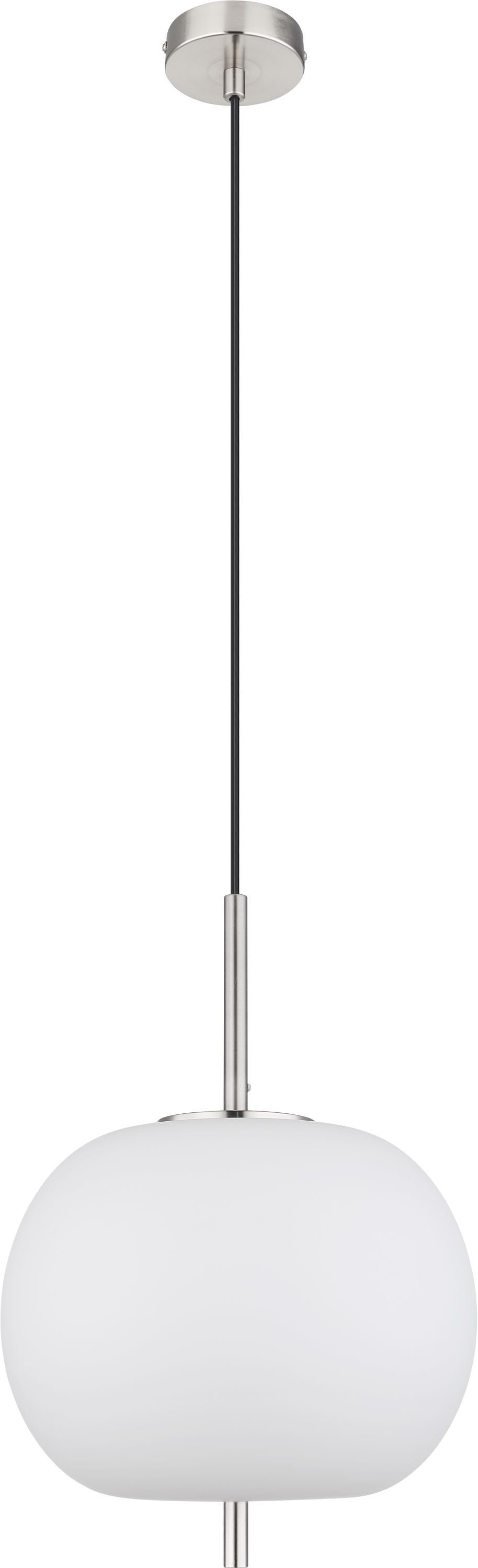 Globo Lighting Blacky I hanglamp 1x60 W wit-nikkel 15345H1NO
