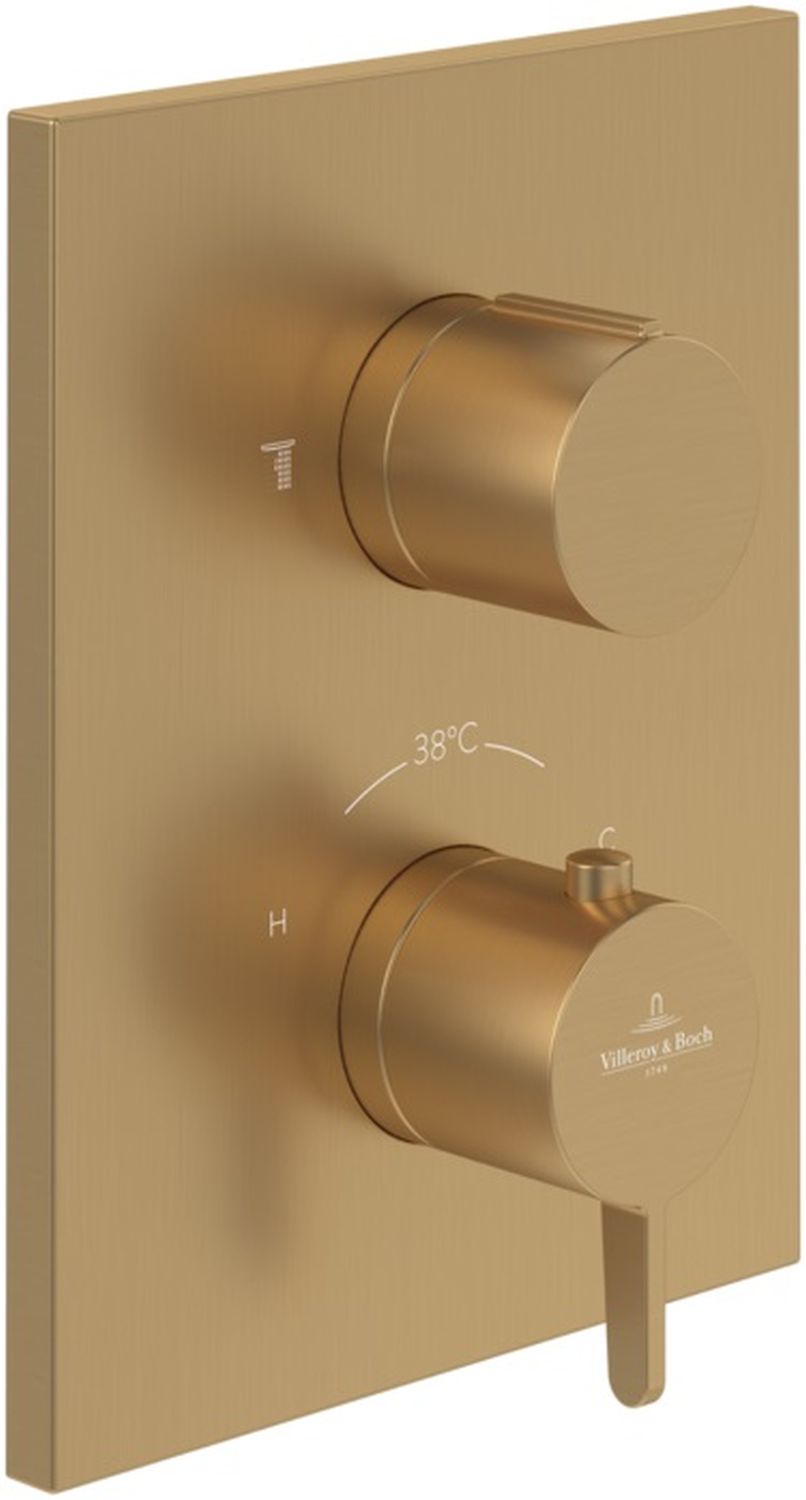 Villeroy & Boch Conum douchekraan inbouw met thermostaat gouden TVS12700100076