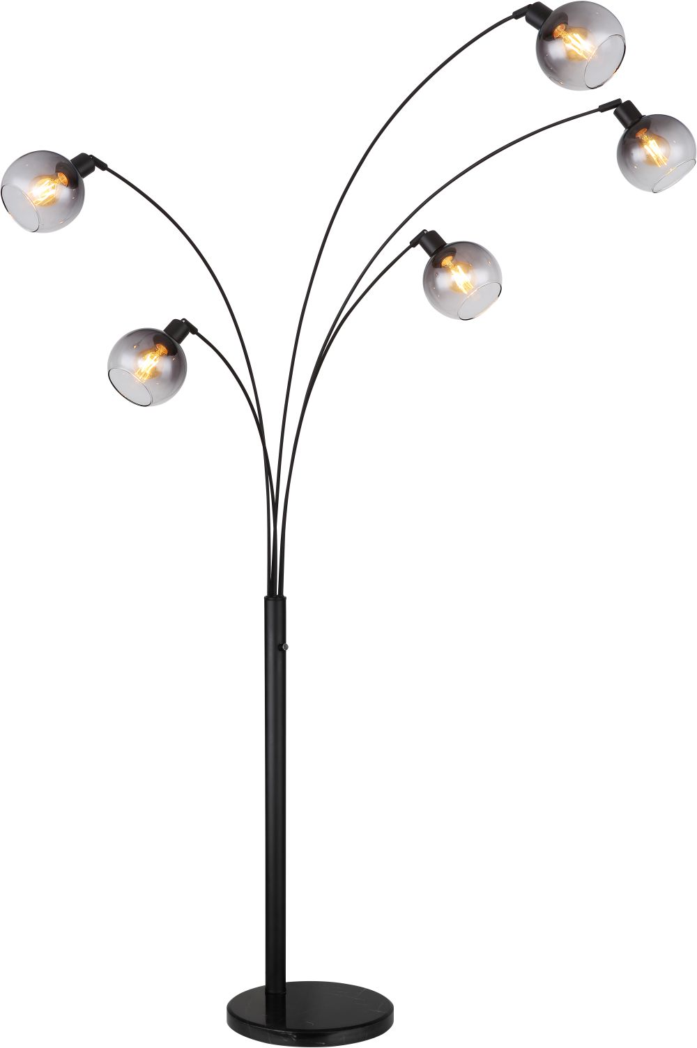 Globo Lighting Seymour staanlamp 5x40 W zwart-bedampt 58228NBS