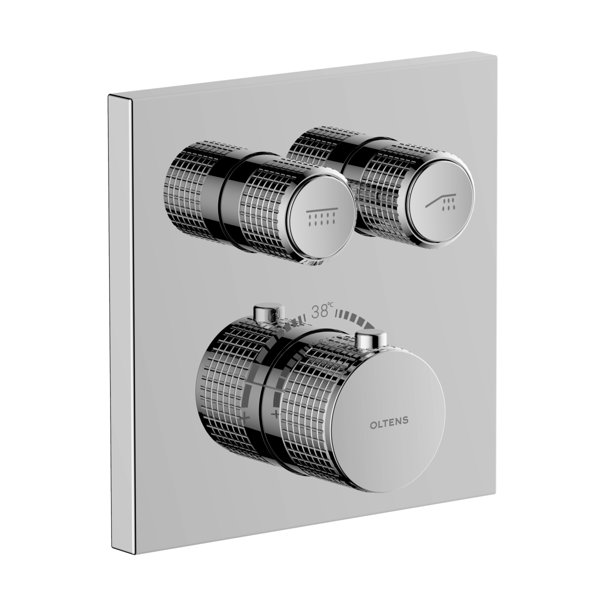 Oltens Onega bad- en douchekraan inbouw met thermostaat chroom 34602100