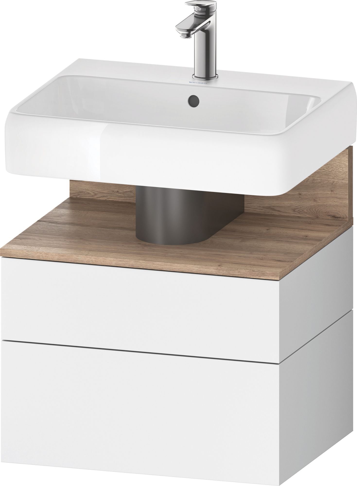 Duravit Qatego kast 59x47x59 cm hangend onder de wastafel wit-eik QA4393055180010