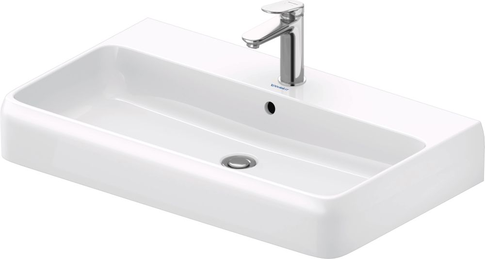 Duravit Qatego wastafel 80x47 cm rechthoekig meubel wit glans 2382800027
