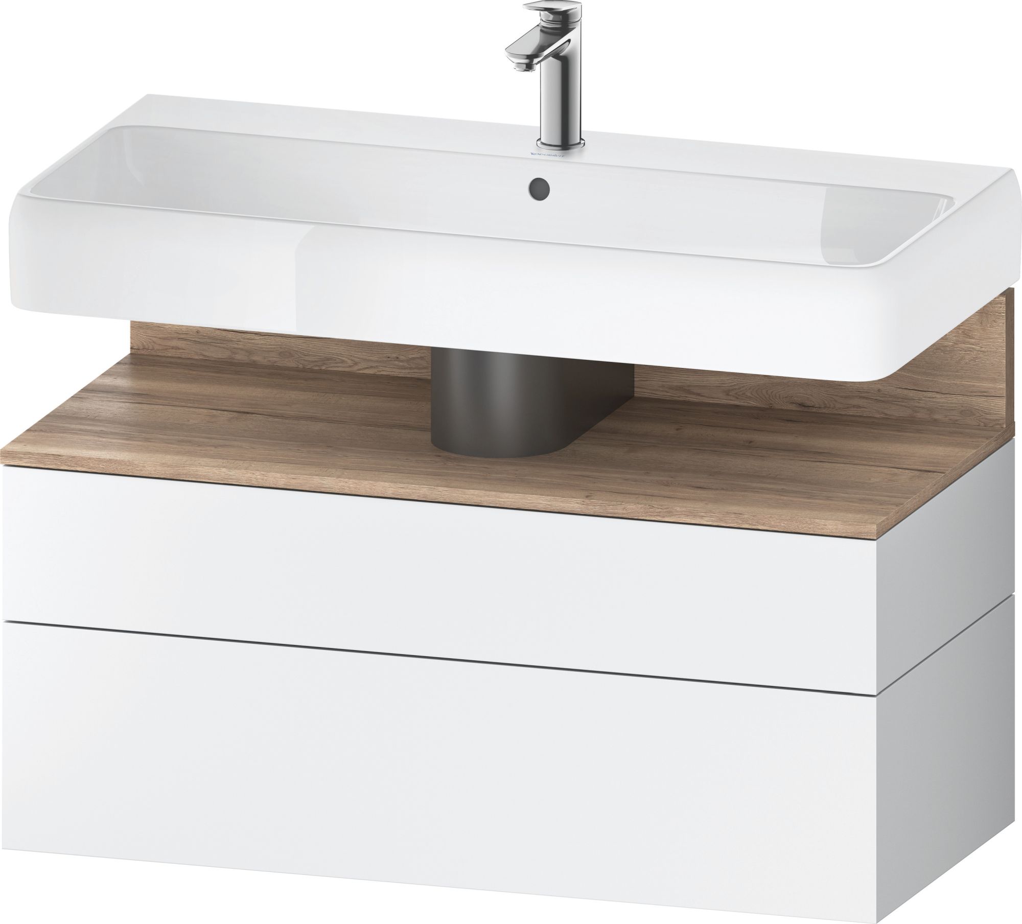 Duravit Qatego kast 99x47x59 cm hangend onder de wastafel wit-eik QA4395055180010
