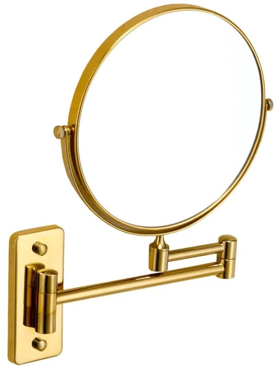 Stella make-upspiegel 26x32 cm rond gouden 22.01230-G