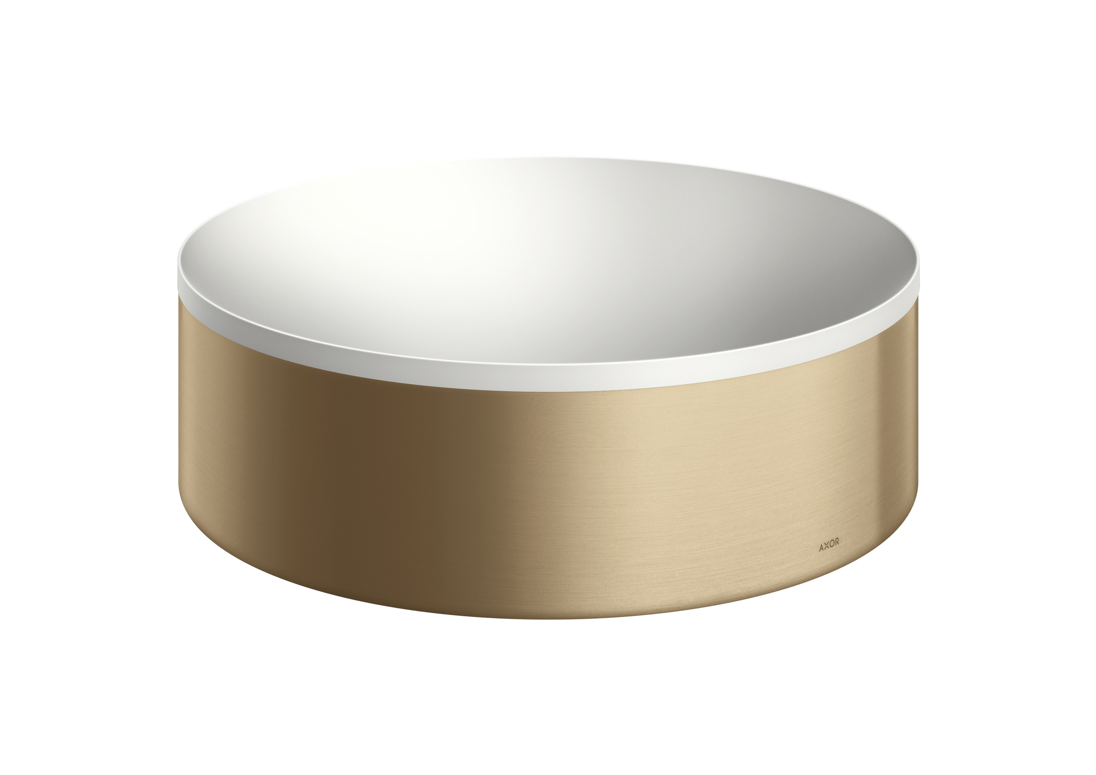 Axor Suite wastafel 30x30 cm rond opbouw wit-brons/beige mat 42000140