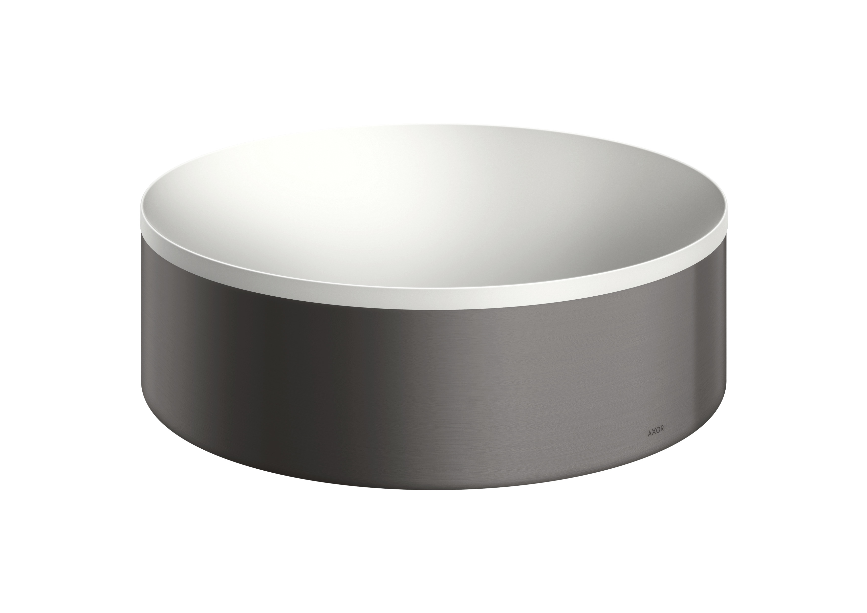 Axor Suite wastafel 30x30 cm rond opbouw wit-zwart mat 42000340