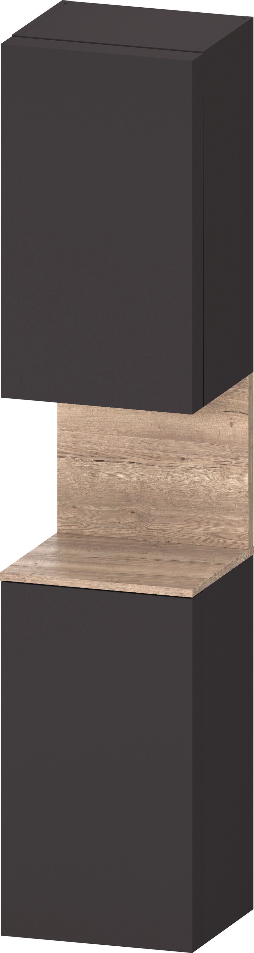 Duravit Qatego kast 40x36x176 cm hangend langs de zijkant grafiet-hout QA1346R55800010