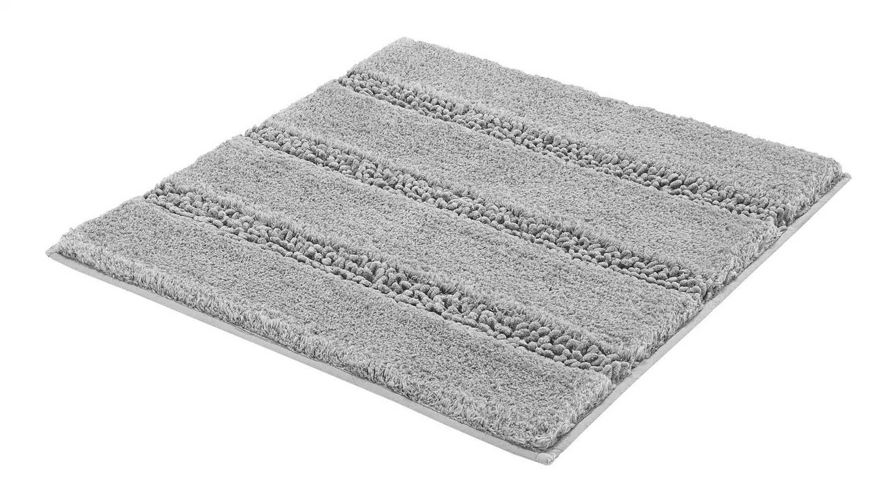 Kleine Wolke Monrovia badkamermatje 60x60 cm vierkant grijs 4094977135