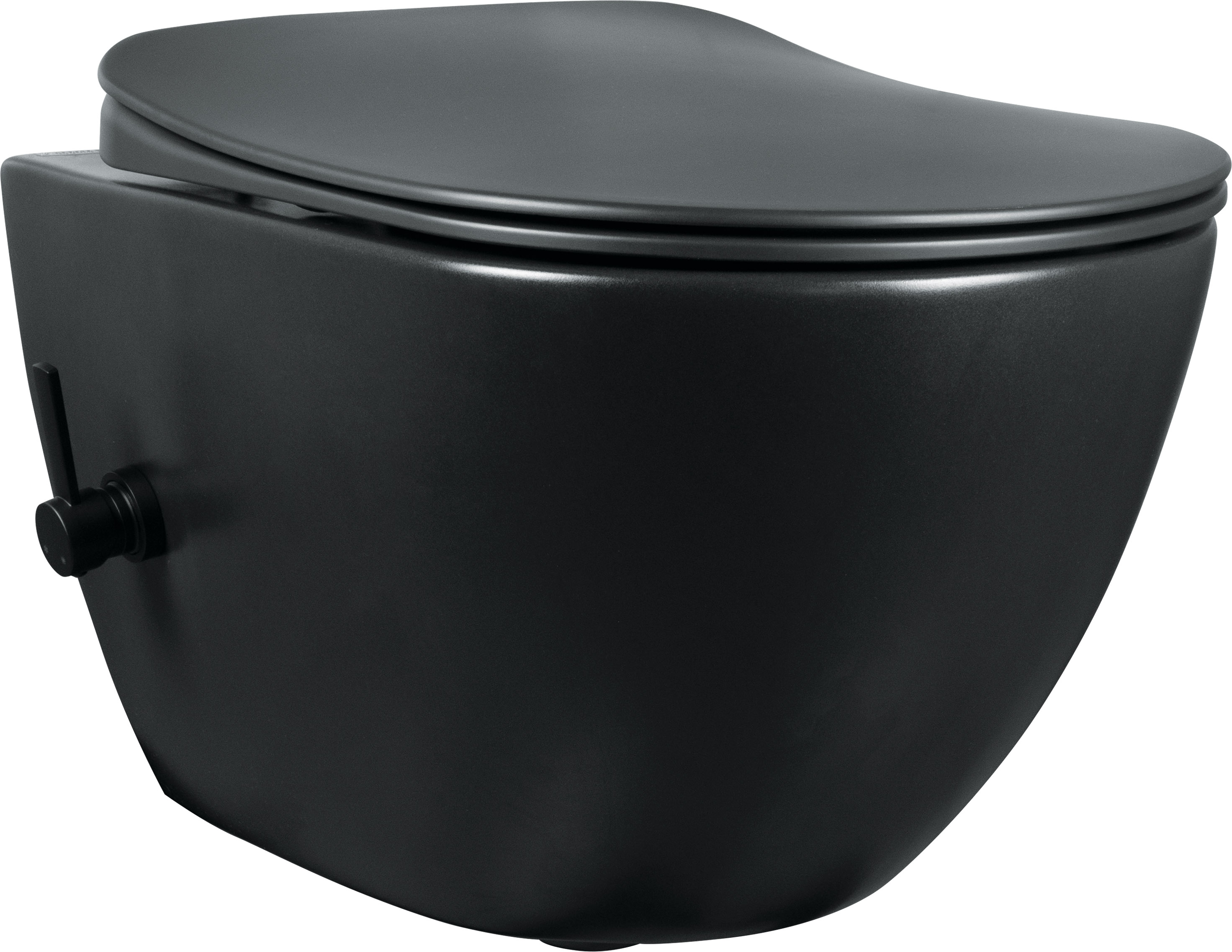 Deante Peonia douche-wc hangend zonder kraag zwart CBP_NWPW