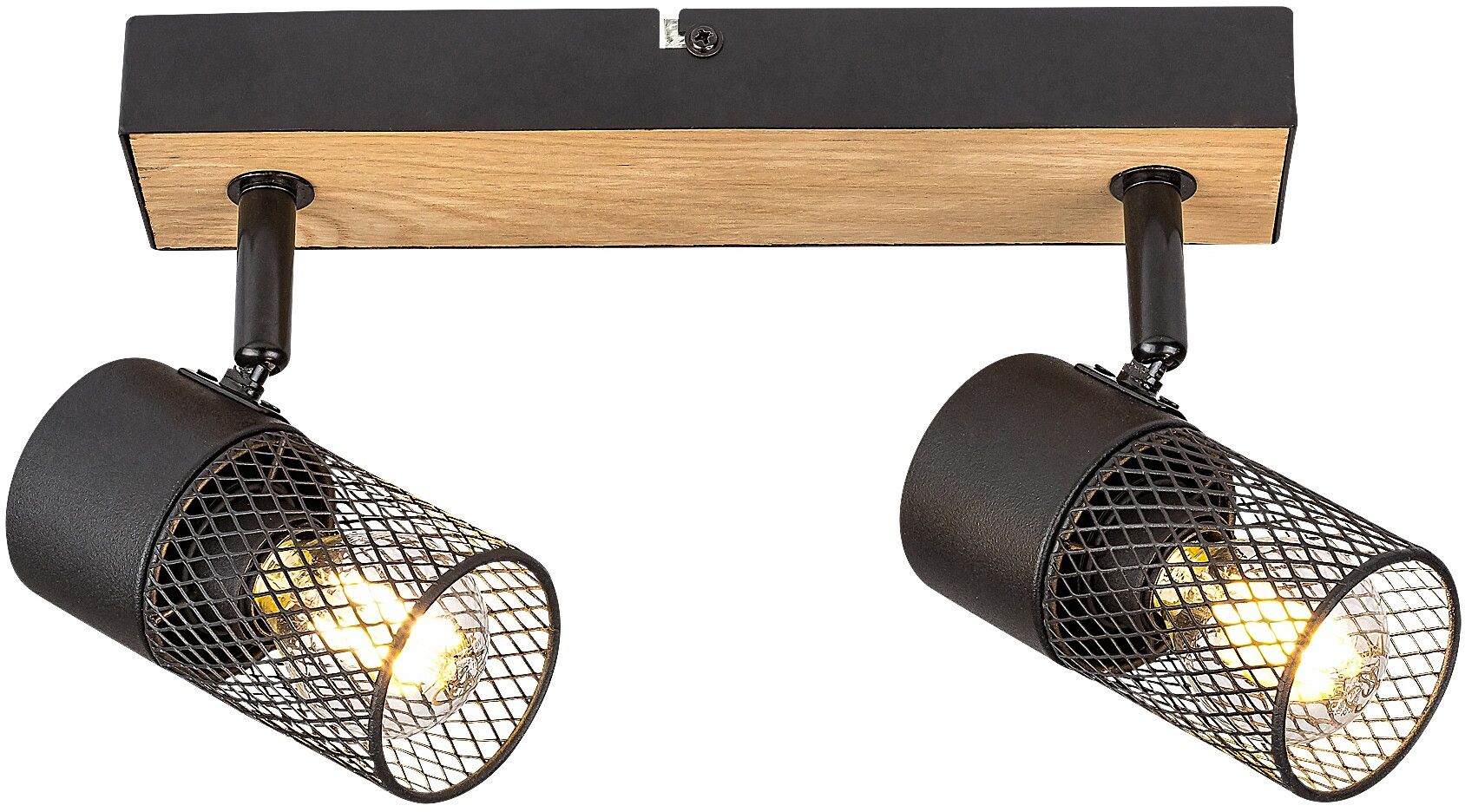 Rabalux Metta plafondlamp 2x14 W zwart-hout 71152