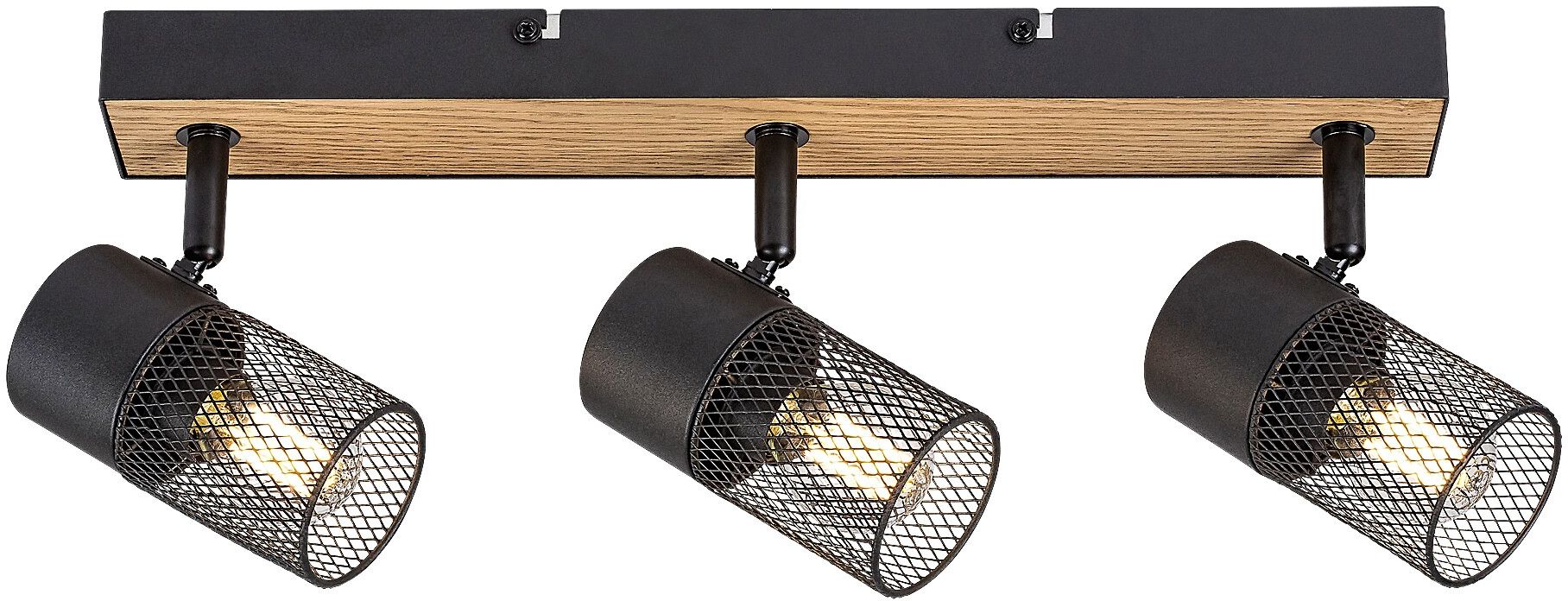 Rabalux Metta plafondlamp 3x14 W zwart-hout 71153