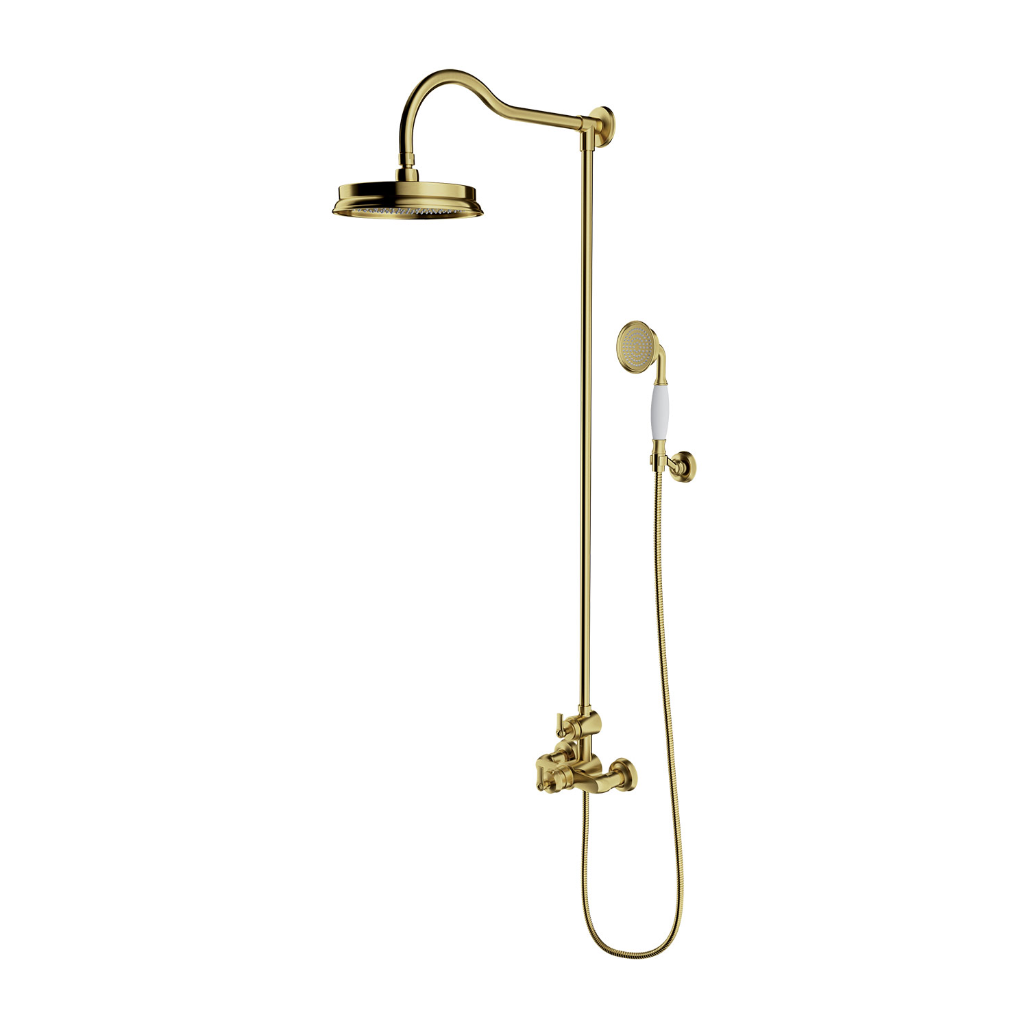 Omnires Armance doucheset wand met thermostaat met regendouche || AM5244-6BSB