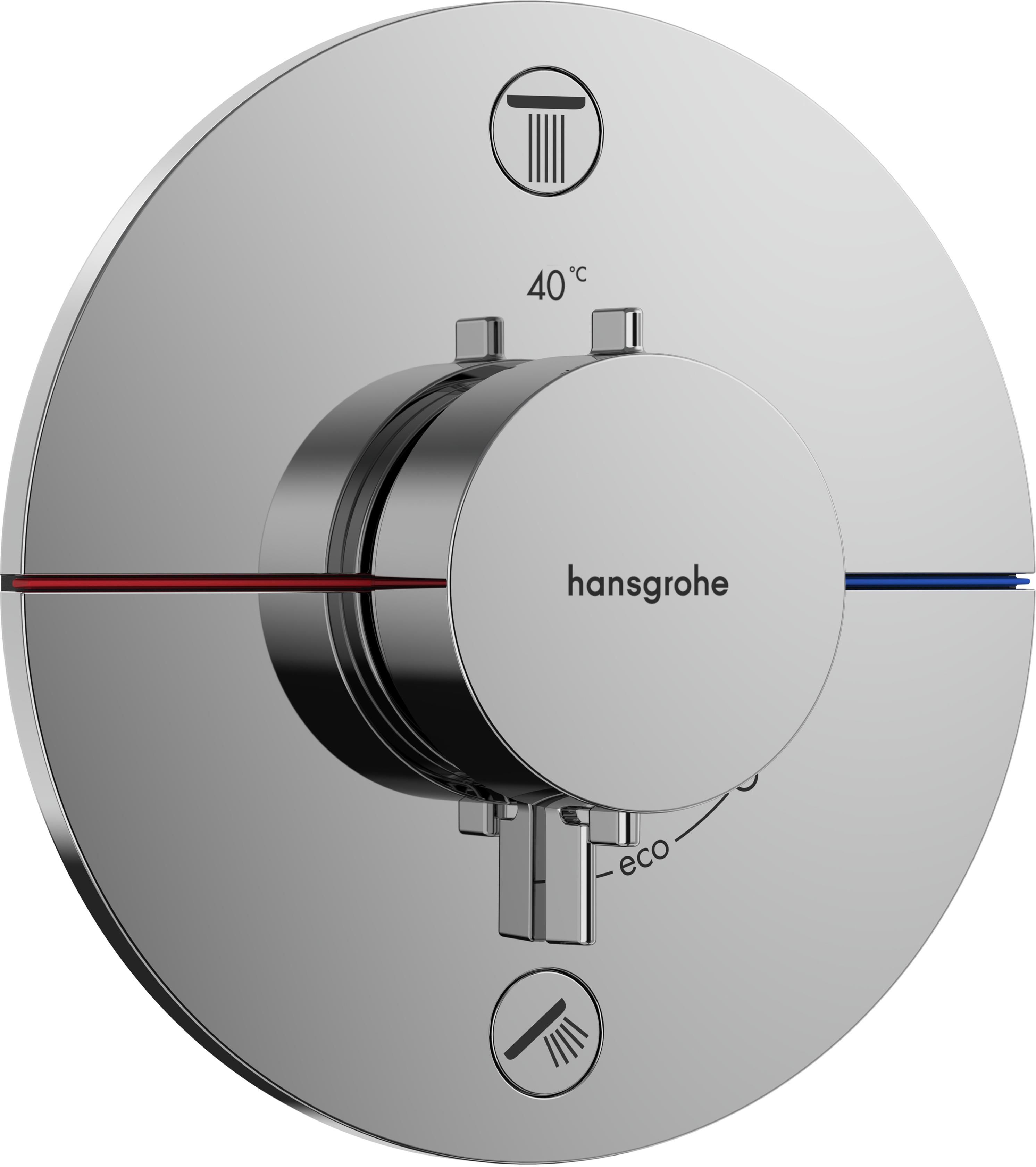 Hansgrohe ShowerSelect Comfort S bad- en douchekraan inbouw met thermostaat chroom 15554000