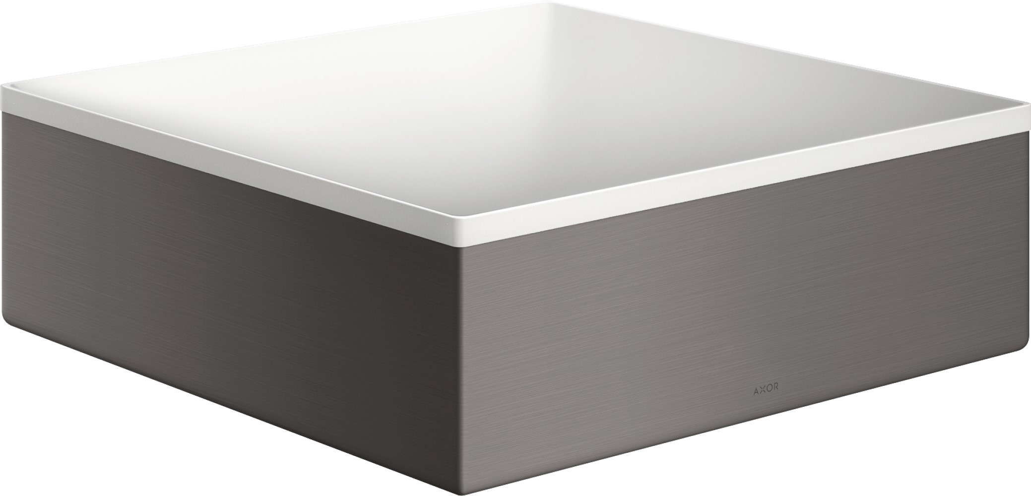 Axor Suite wastafel 28.5x28.5 cm vierkant opbouw wit-zwart mat 42002340