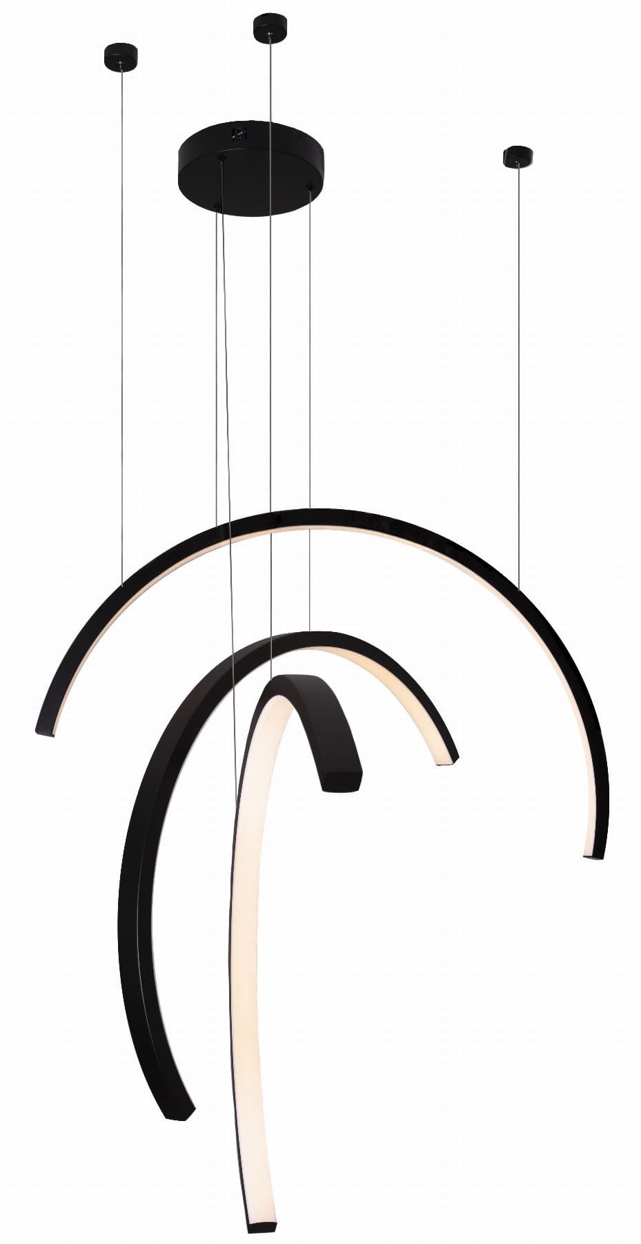 MaxLight Trio Arc hanglamp 1x63 W zwart P0507