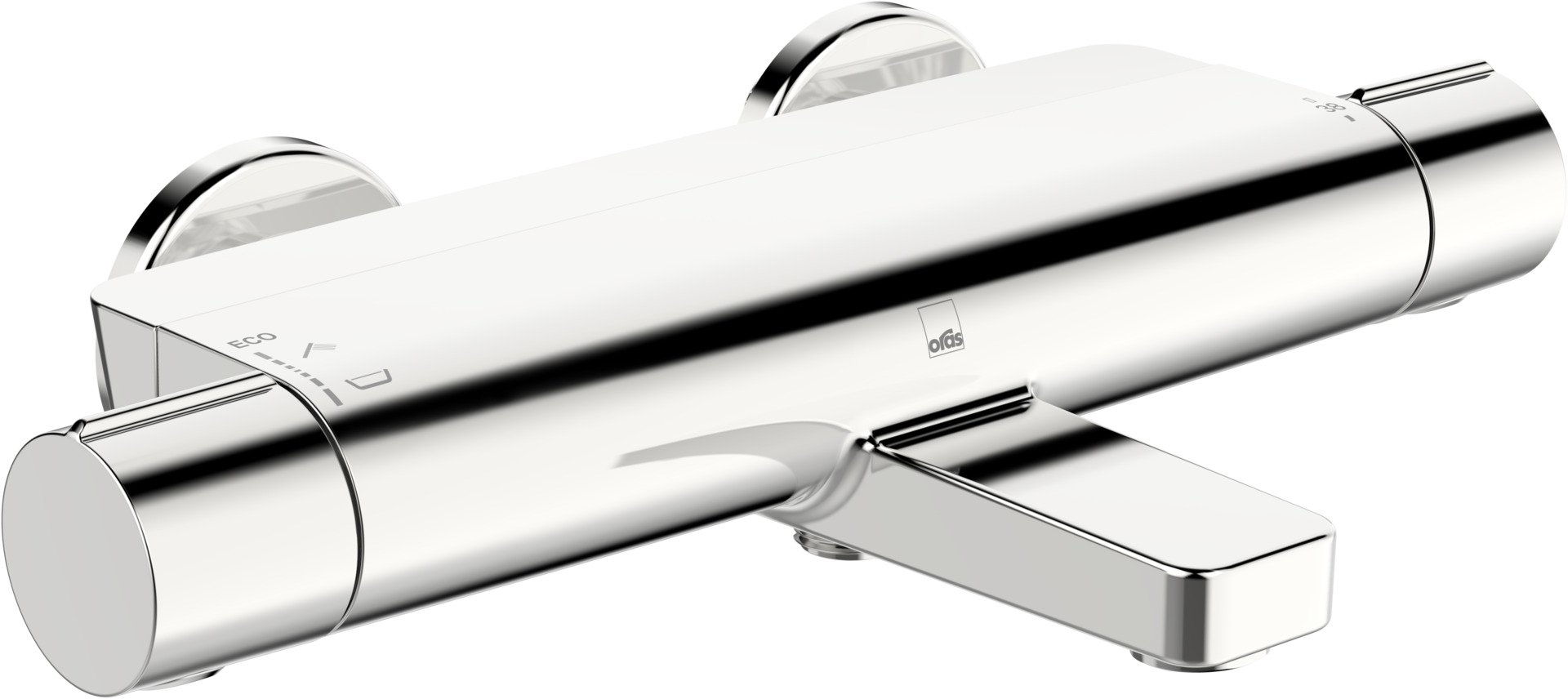 Oras Optima Style bad- en douchekraan wand met thermostaat chroom 7140NU