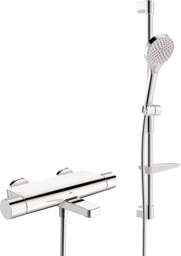 Oras Optima Style bad- en douchekraan wand met thermostaat chroom 7149NU