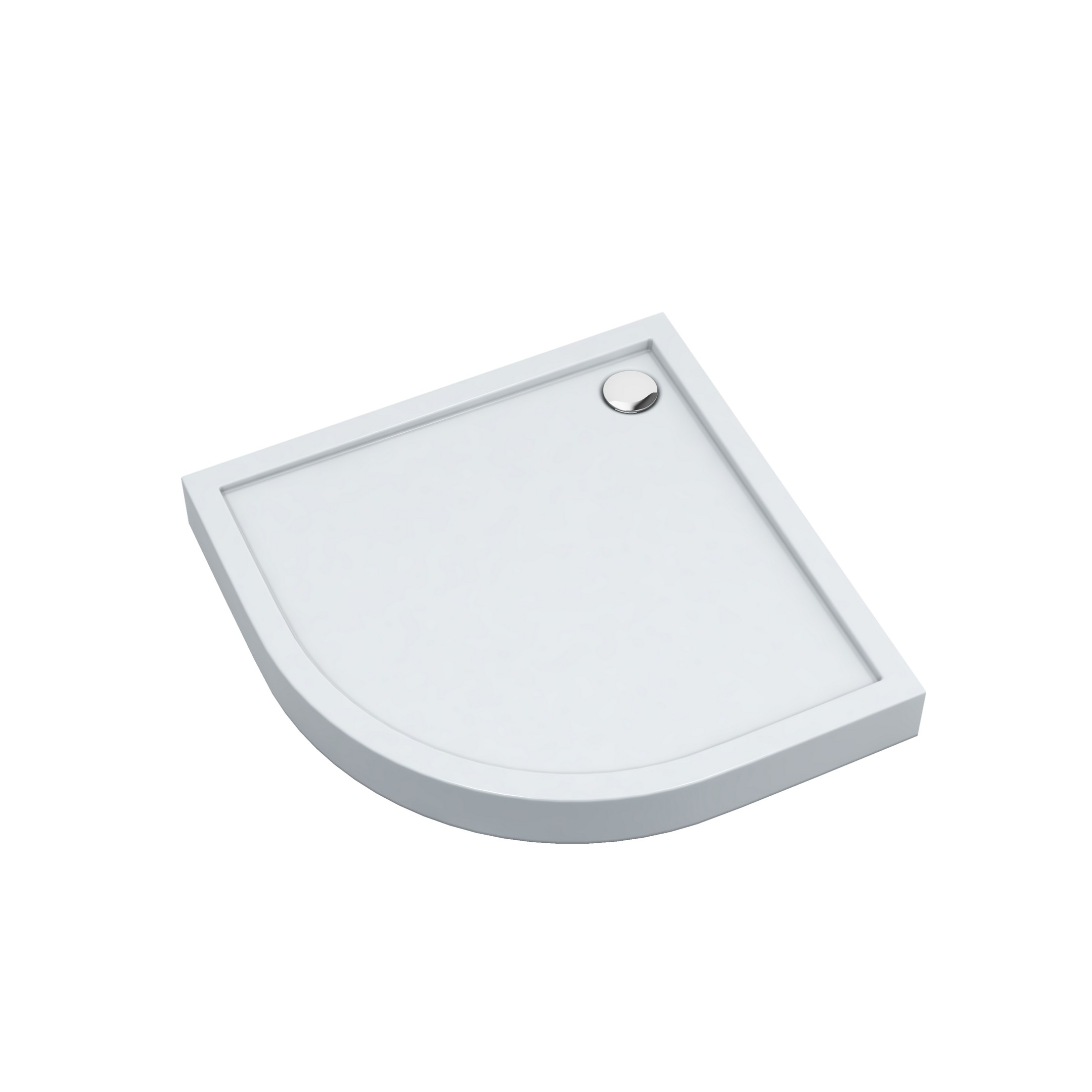 Schedline Cameron Smooth White halfronde douchebak 80x80 cm wit 3ST.C1O-8080