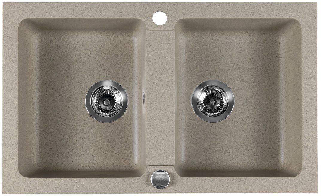 Sapho spoelbak van graniet 78x47.5 cm beige GR2222