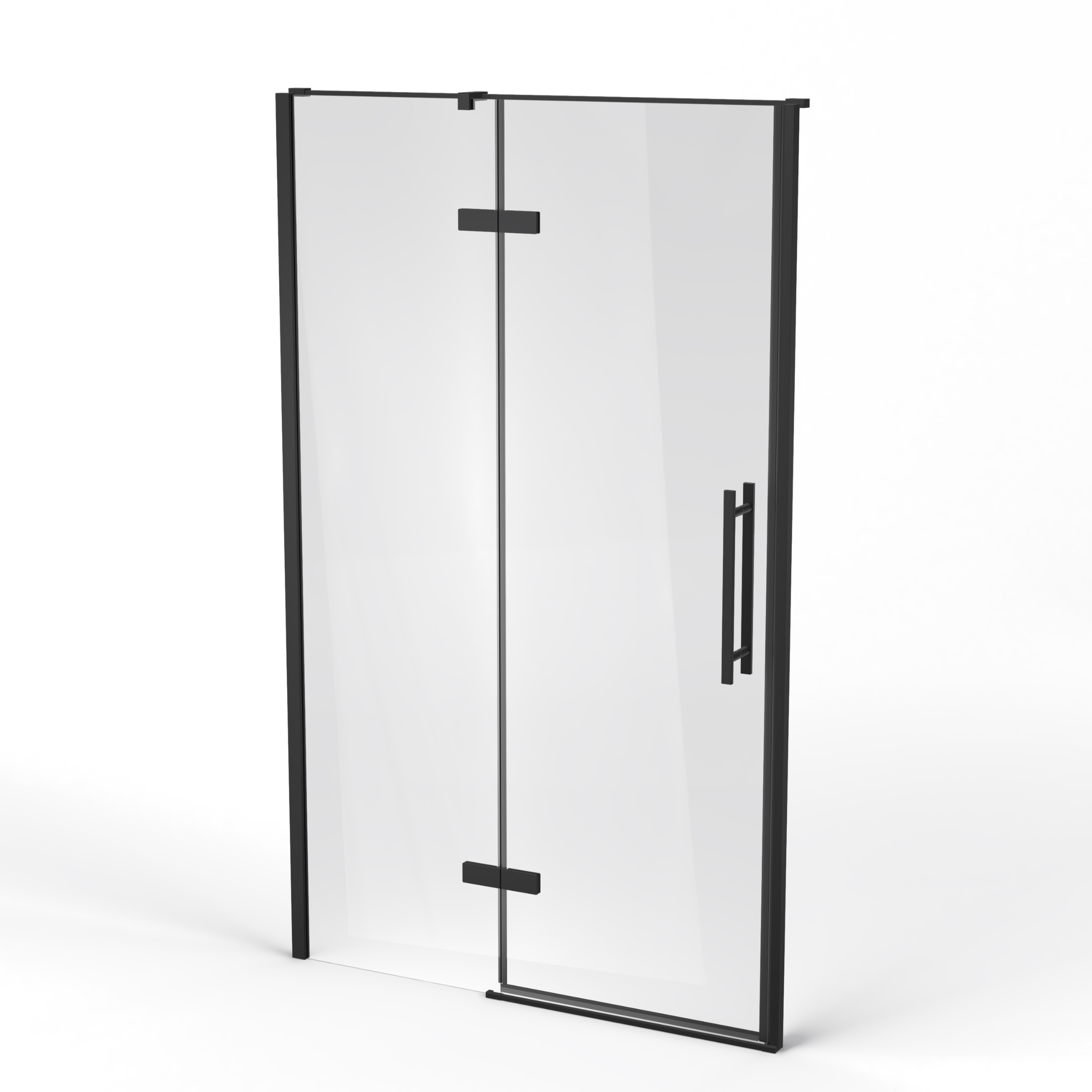 Ravak Cool! douchedeur 120 cm kantelbaar zwart mat/helder glas X0VVGC300Z1