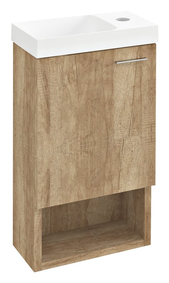 Sapho Latus kast 30x16.5x53 cm hangend onder de wastafel eik LT711-2222