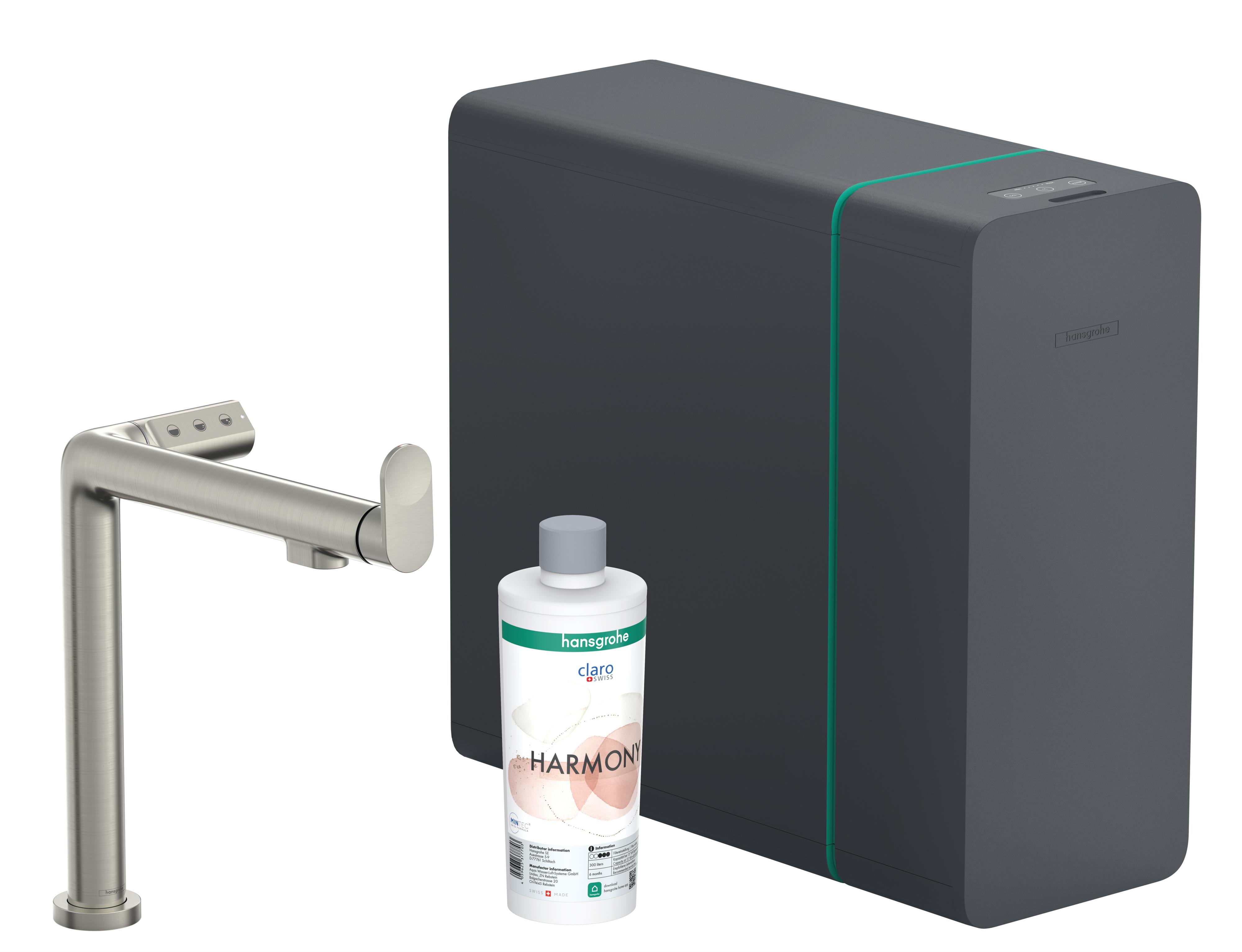 Hansgrohe Aqittura M91 keukenkraan met filter staand roestvrij staal 76837800