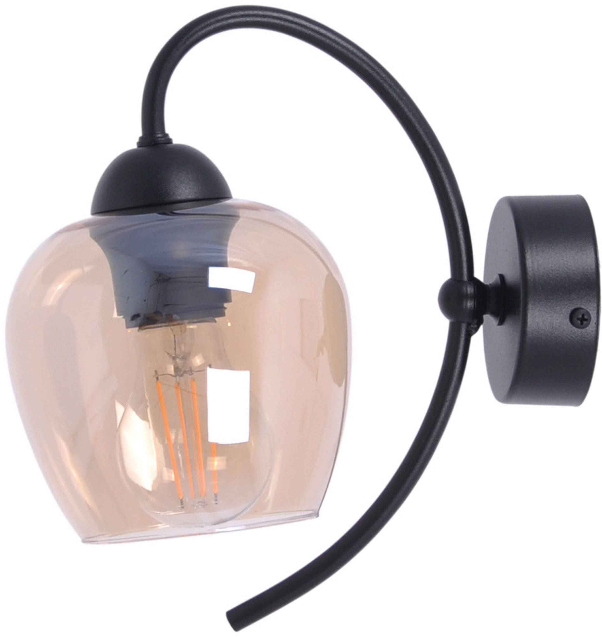 Kaja Diuna wandlamp 1x60 W zwart-amber K-5192