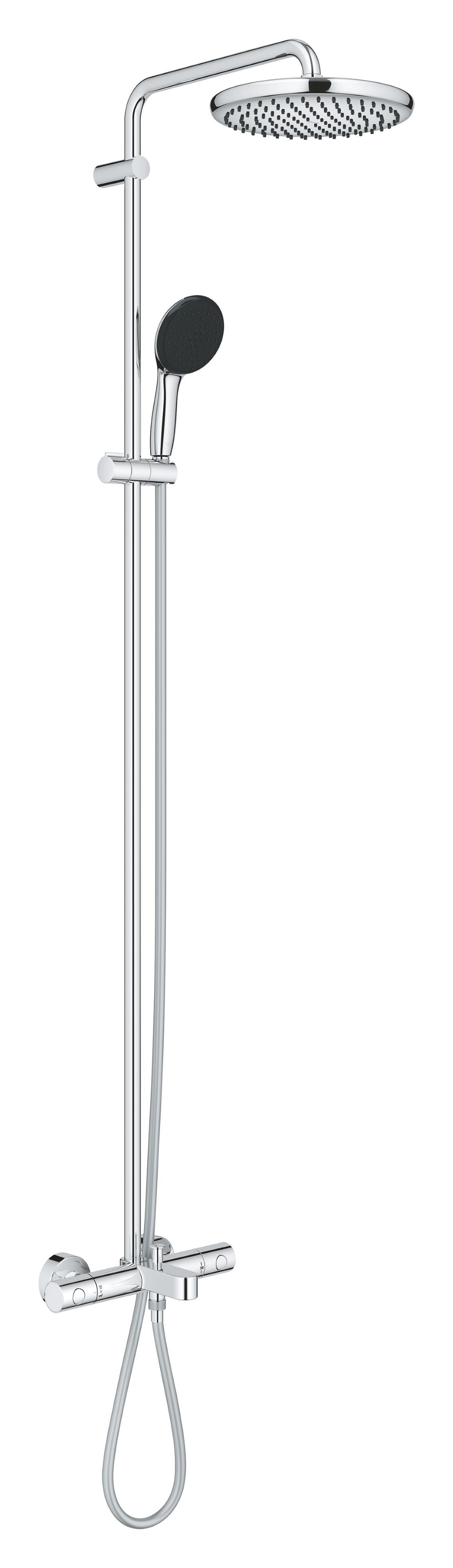 Grohe Vitalio Start System bad- en doucheset wand met thermostaat met regendouche chroom 26988001