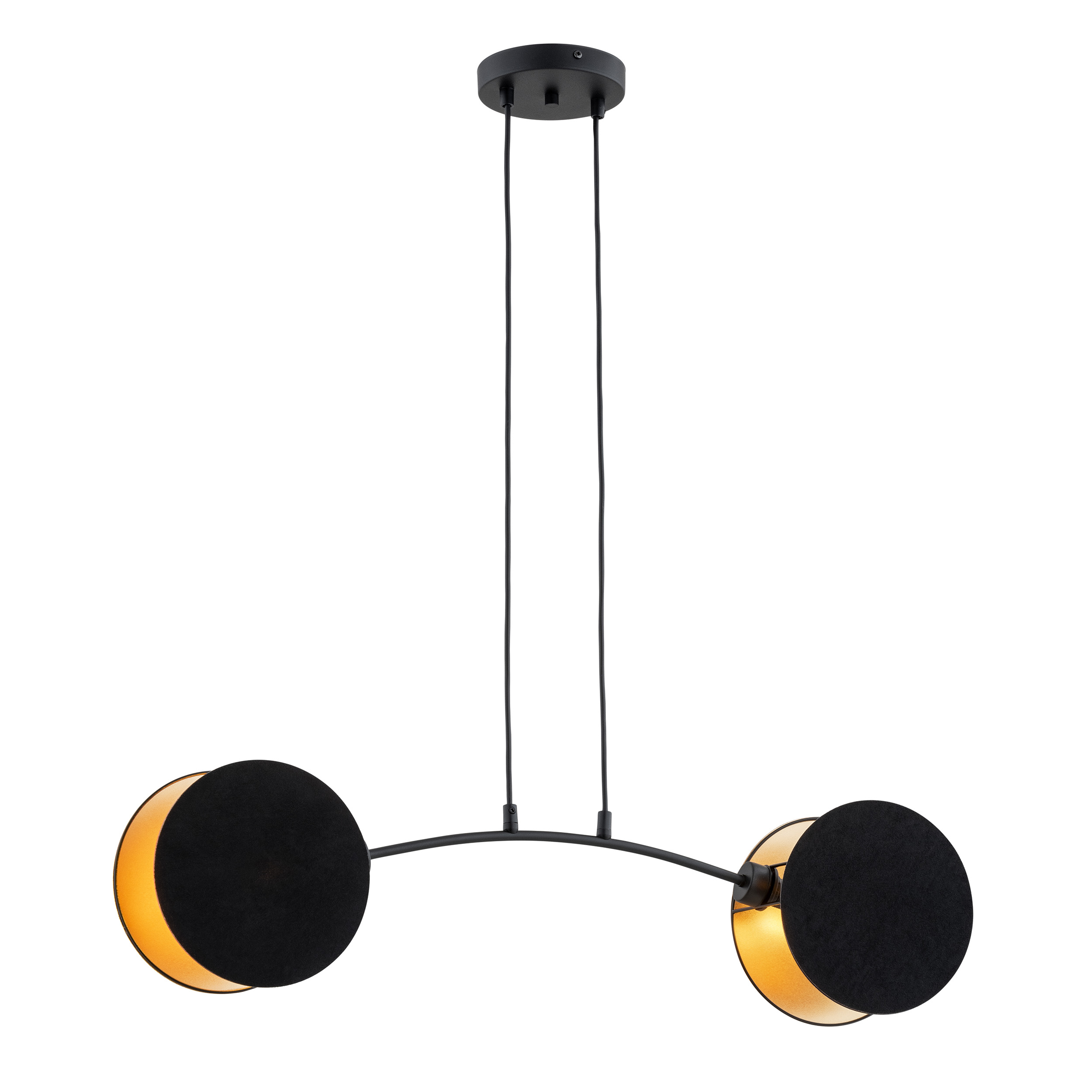 Emibig Motif hanglamp 2x10 W zwart-gouden 1325/2