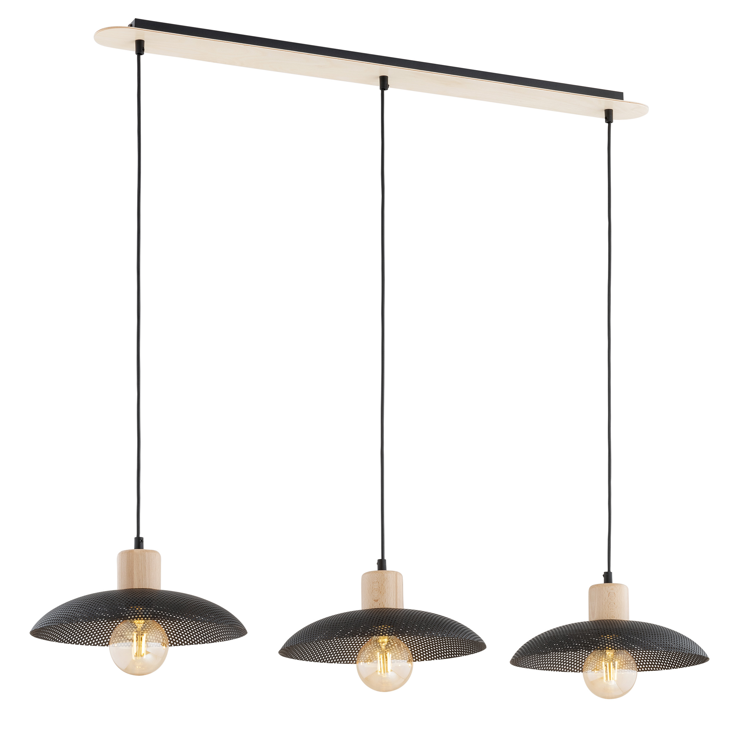 Emibig Kobe hanglamp 3x15 W zwart 1318/3