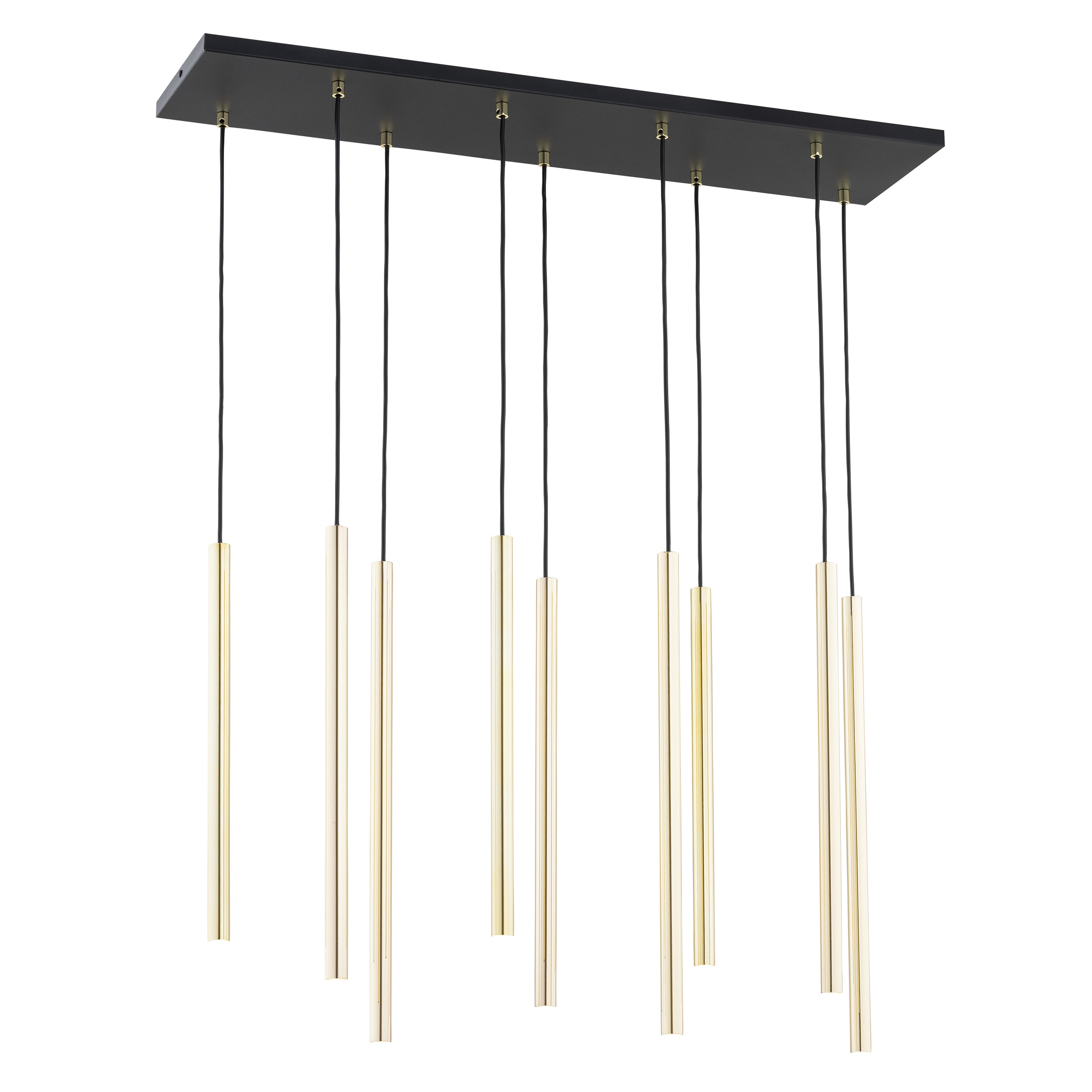 Emibig Selter Gold hanglamp x8 W zwart-gouden 1332/9