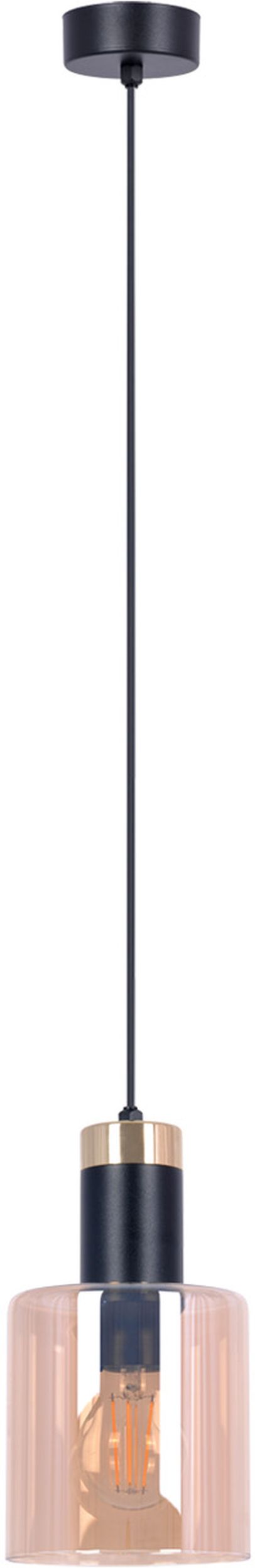 Kaja Alto hanglamp 1x40 W zwart-gouden-amber K-5255