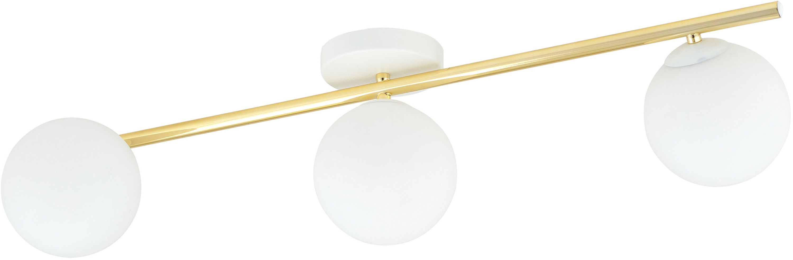 Emibig Splendi plafondlamp 3x10 W wit-gouden-opaal 1249/3