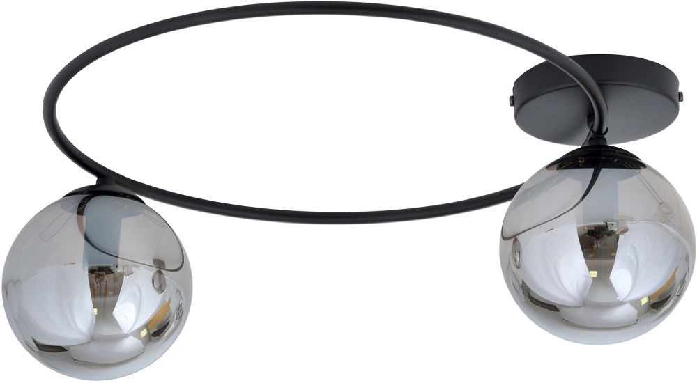 Emibig Sopra plafondlamp 2x10 W zwart-bedampt 1256/2
