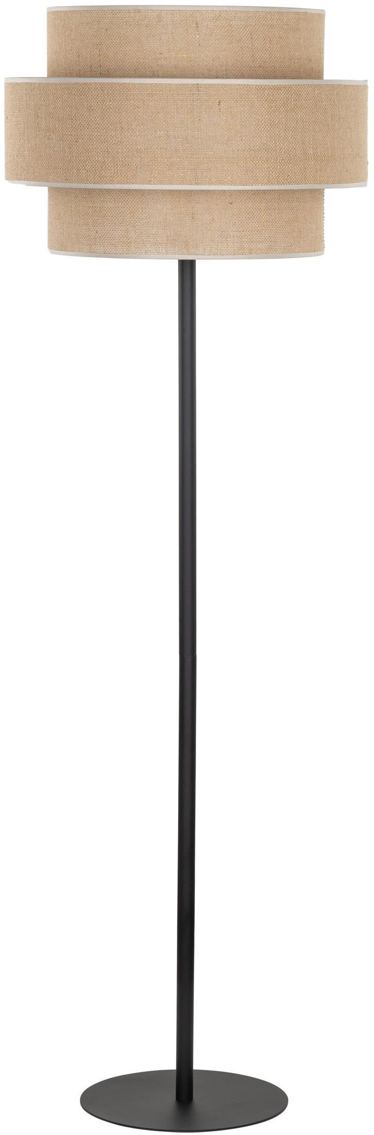 TK Lighting Calisto staanlamp 1x15 W zwart-beige 5405