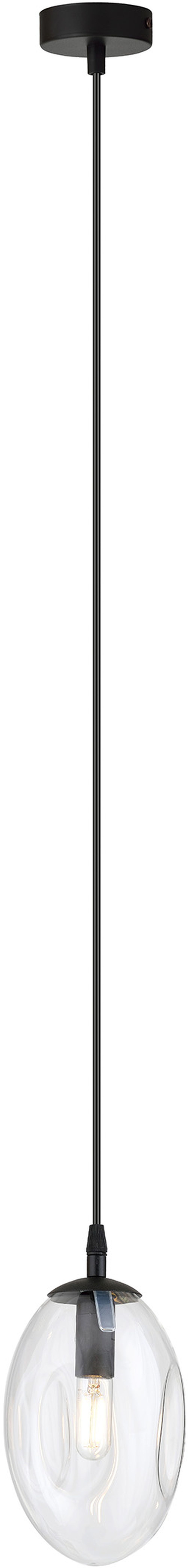 Emibig Astral hanglamp 1x10 W zwart-doorzichtig 1265/1