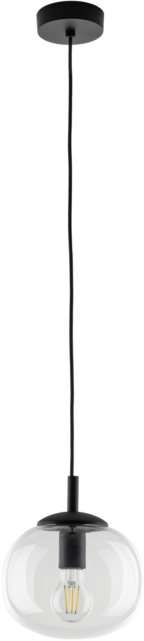 TK Lighting Vibe hanglamp x15 W zwart-doorzichtig 5823