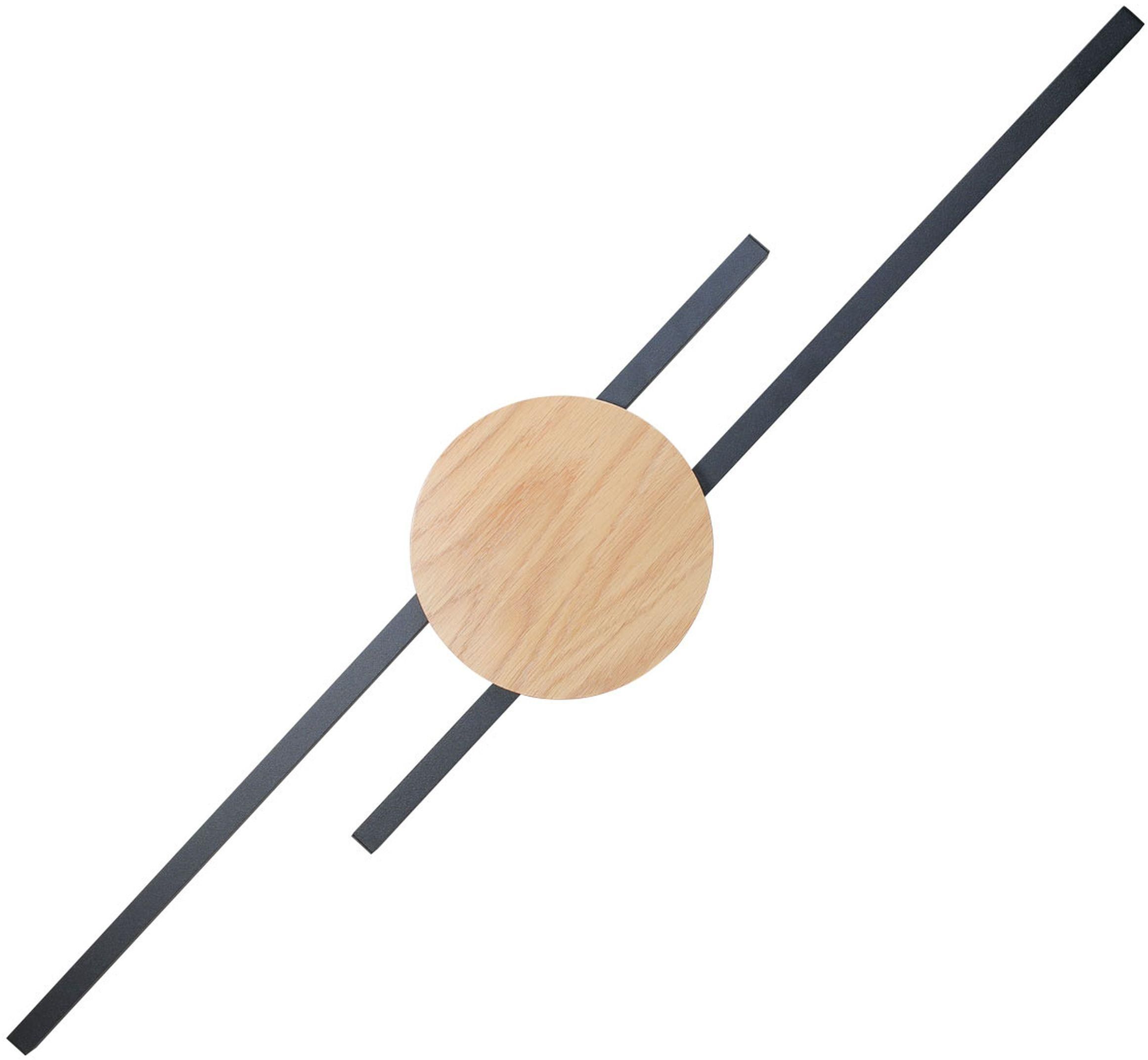 TK Lighting Java wandlamp 2x24 W zwart-hout 1369