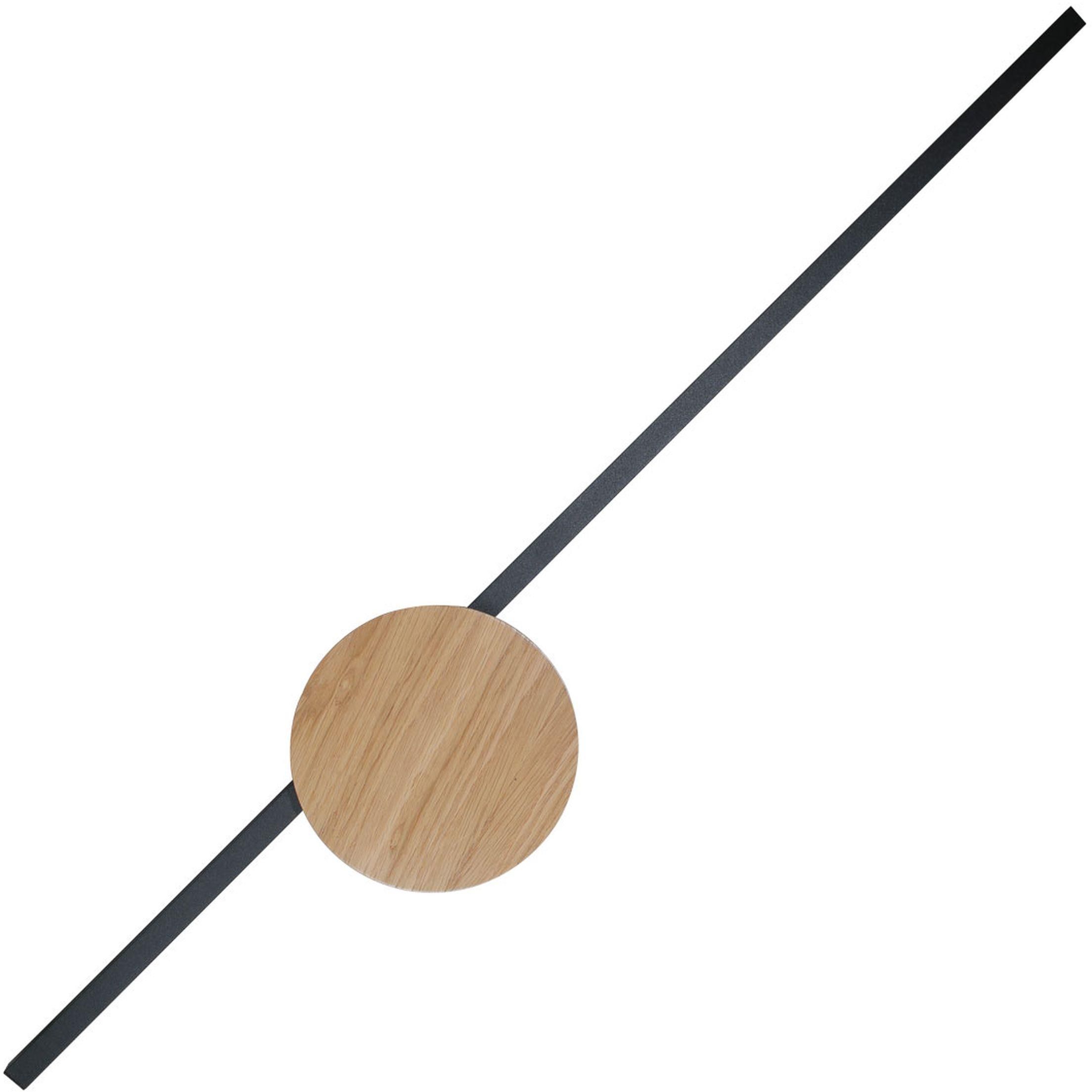 TK Lighting Java wandlamp 1x36 W zwart-hout 1441