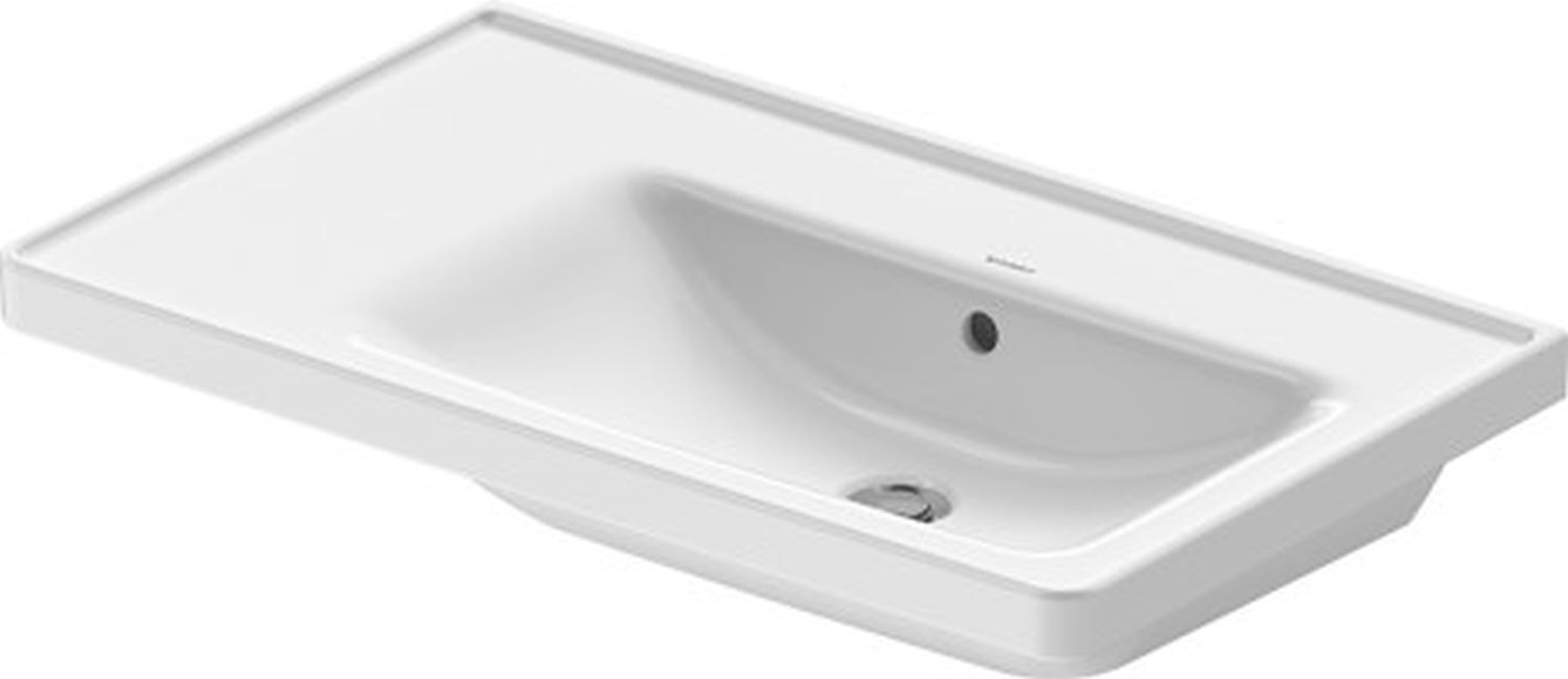 Duravit D-Neo wastafel 80x48 cm rechthoekig meubel wit glans 2370800060