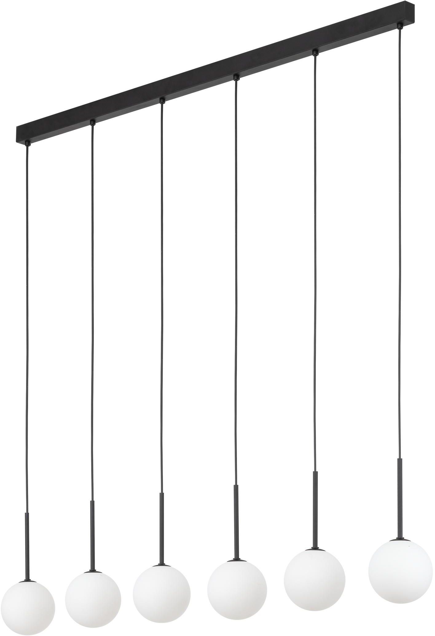TK Lighting Martin hanglamp 6x6 W wit-zwart 4504