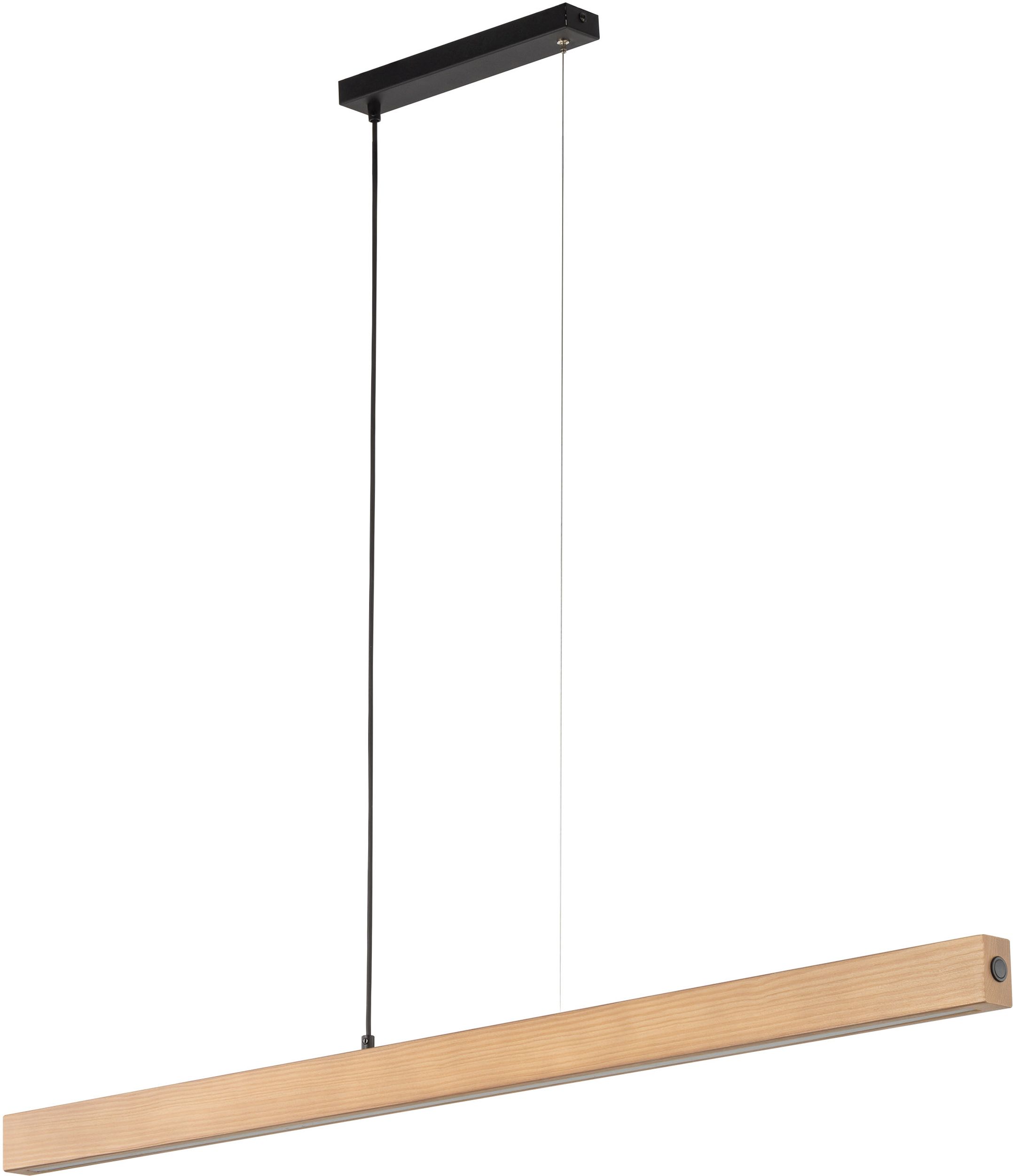 TK Lighting Teo hanglamp 1x36 W zwart-hout 1448