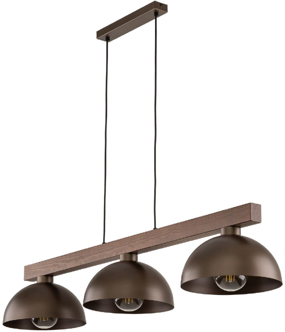TK Lighting Oslo hanglamp 3x15 W hout-bruin 6299