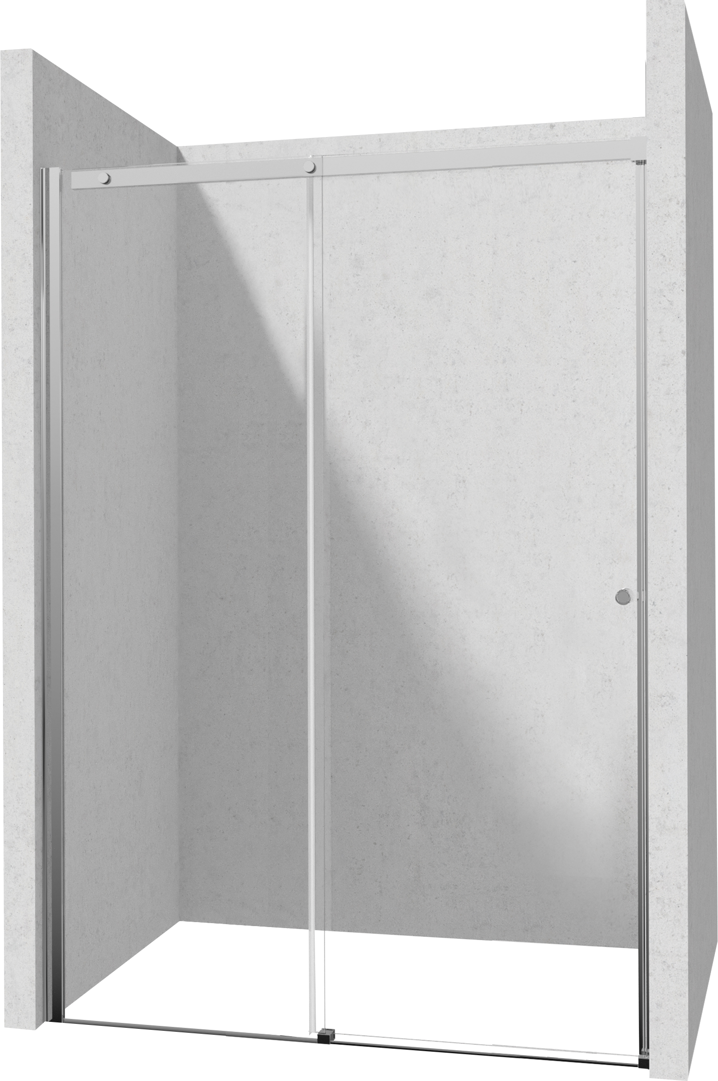 Deante Kerria Plus douchedeur 180 cm schuifbaar chroom glans/helder glas KTSP018P