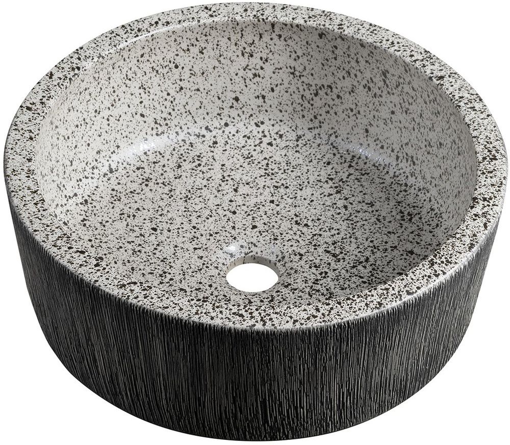 Sapho Priori wastafel 41x41 cm rond opbouw brons/beige mat PI035